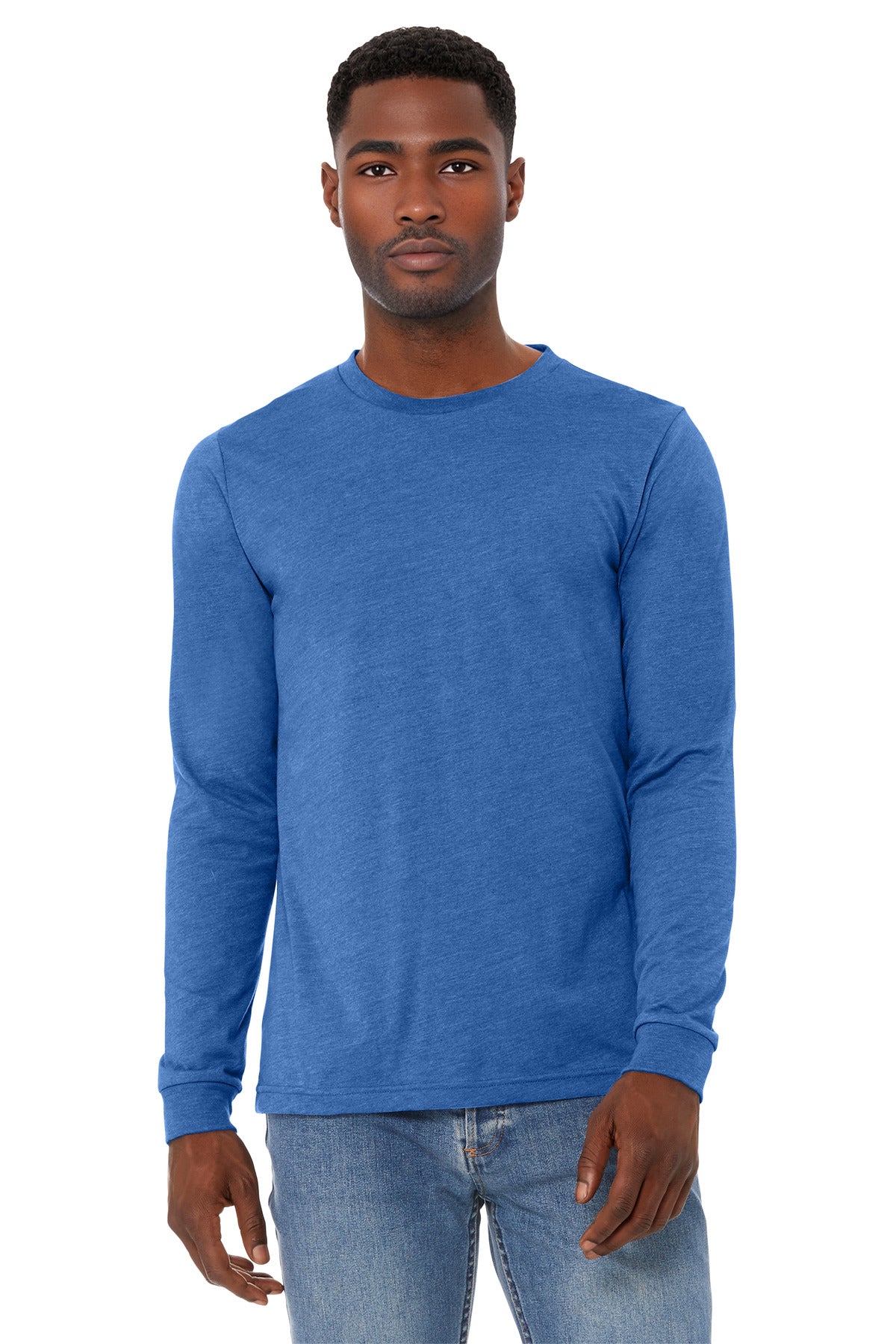 BELLA+CANVAS   Unisex Heather CVC Long Sleeve Tee BC3501CVC
