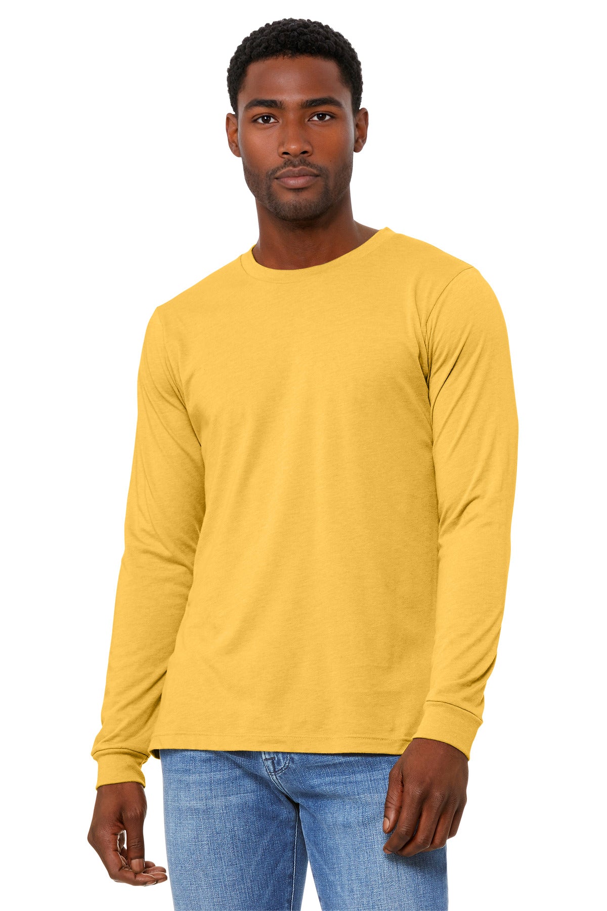 BELLA+CANVAS   Unisex Heather CVC Long Sleeve Tee BC3501CVC