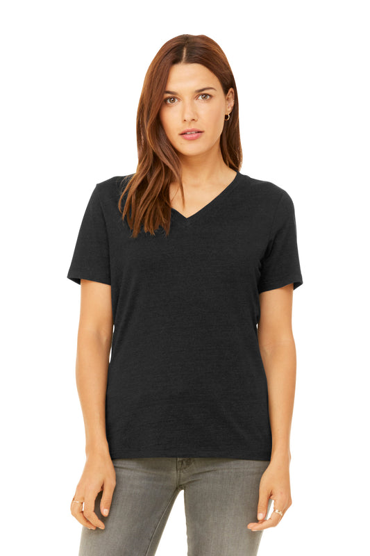 BELLA+CANVAS   Women's Relaxed Heather CVC V-Neck Tee BC6405CVC