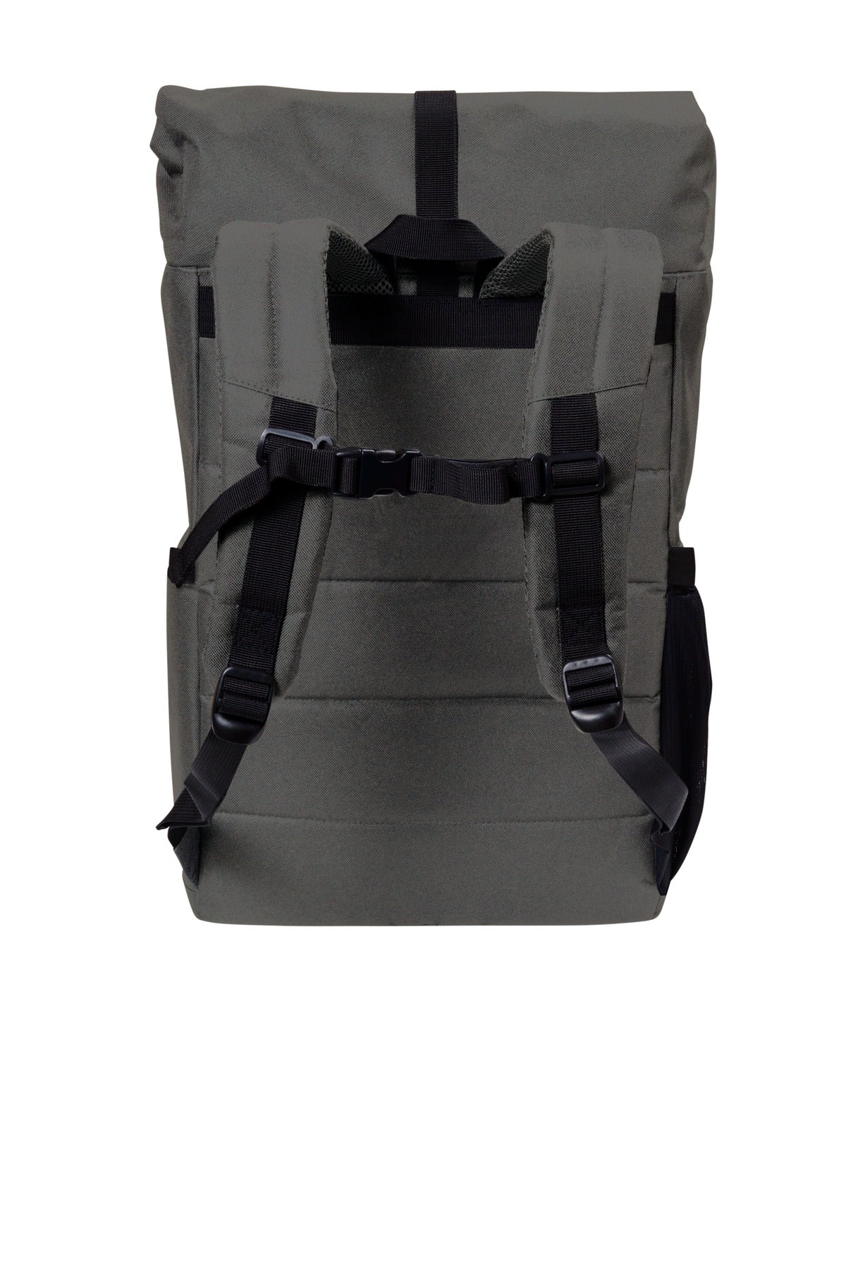 Port Authority 18-Can Backpack Cooler BG501 - Dark Charcoal/ Black - back model view