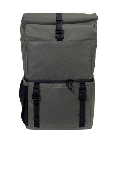 Port Authority 18-Can Backpack Cooler BG501 - Dark Charcoal/ Black - front model view