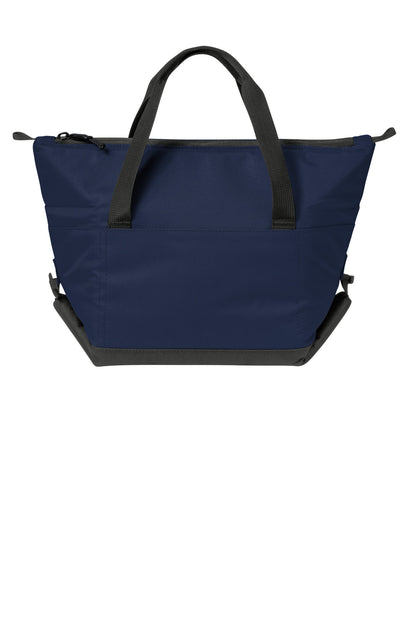 Port Authority 6-Can Collapsible Cooler BG515 - River Blue Navy/ Dark Charcoal - front model view