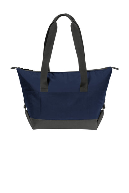 Port Authority 18-Can Collapsible Cooler BG516 - River Blue Navy/ Dark Charcoal - front model view