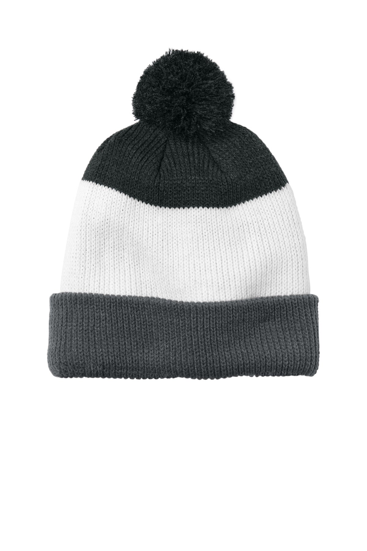 Port Authority   Cozy Striped Pom Beanie C979