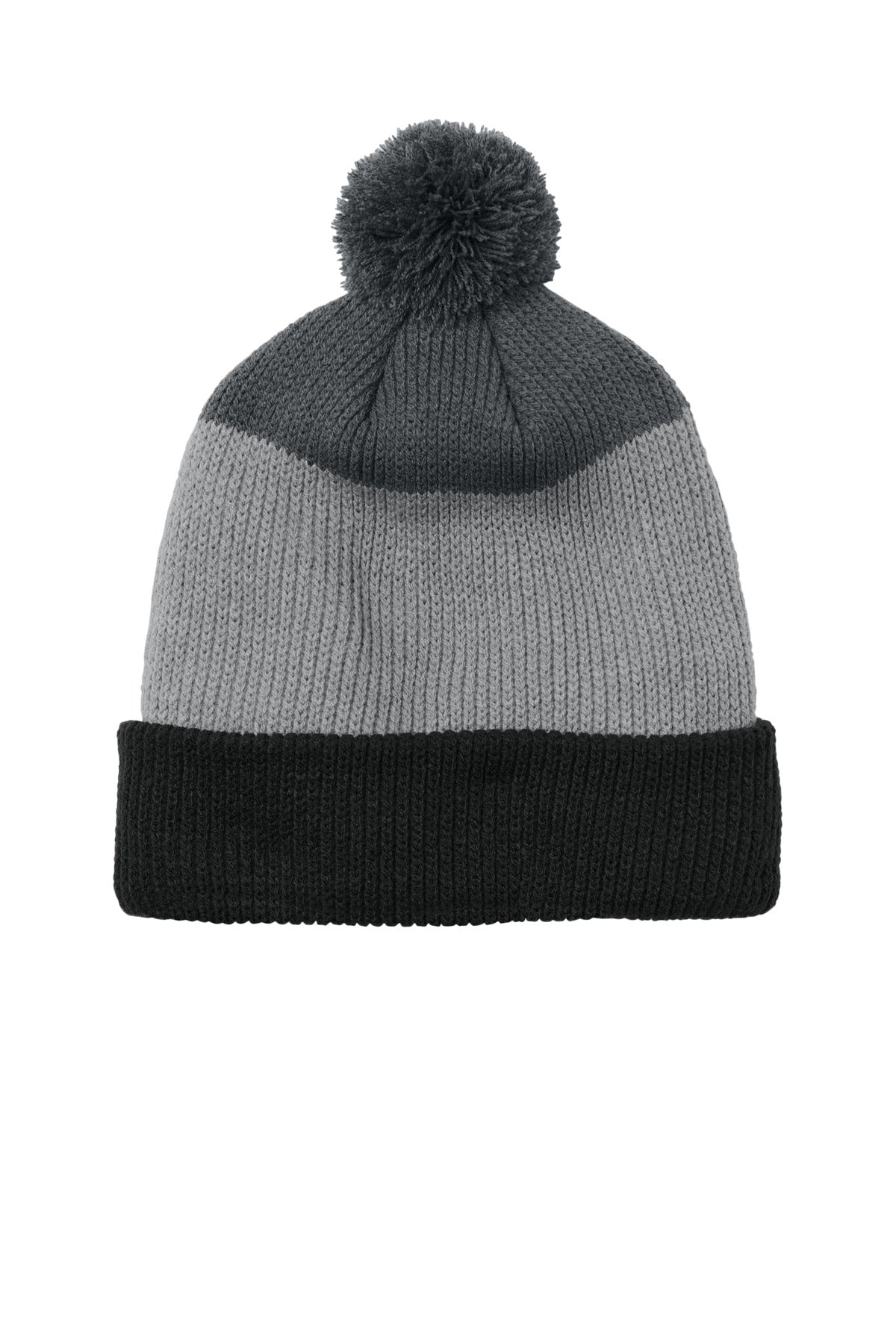 Port Authority   Cozy Striped Pom Beanie C979