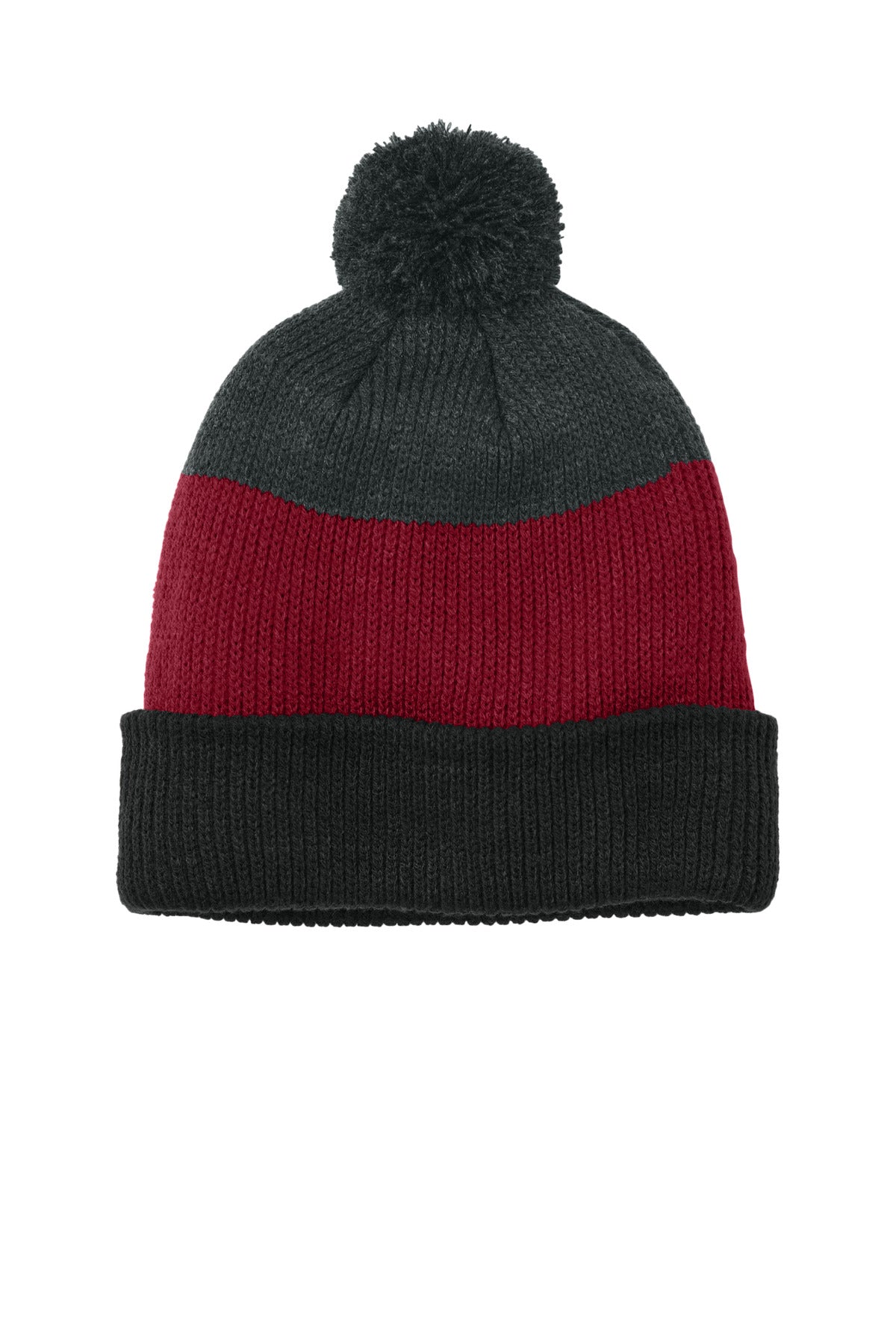 Port Authority   Cozy Striped Pom Beanie C979