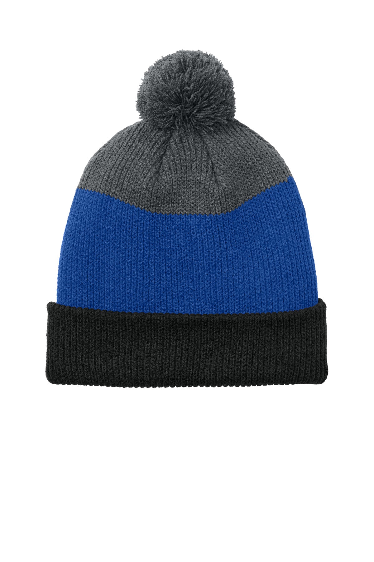 Port Authority   Cozy Striped Pom Beanie C979