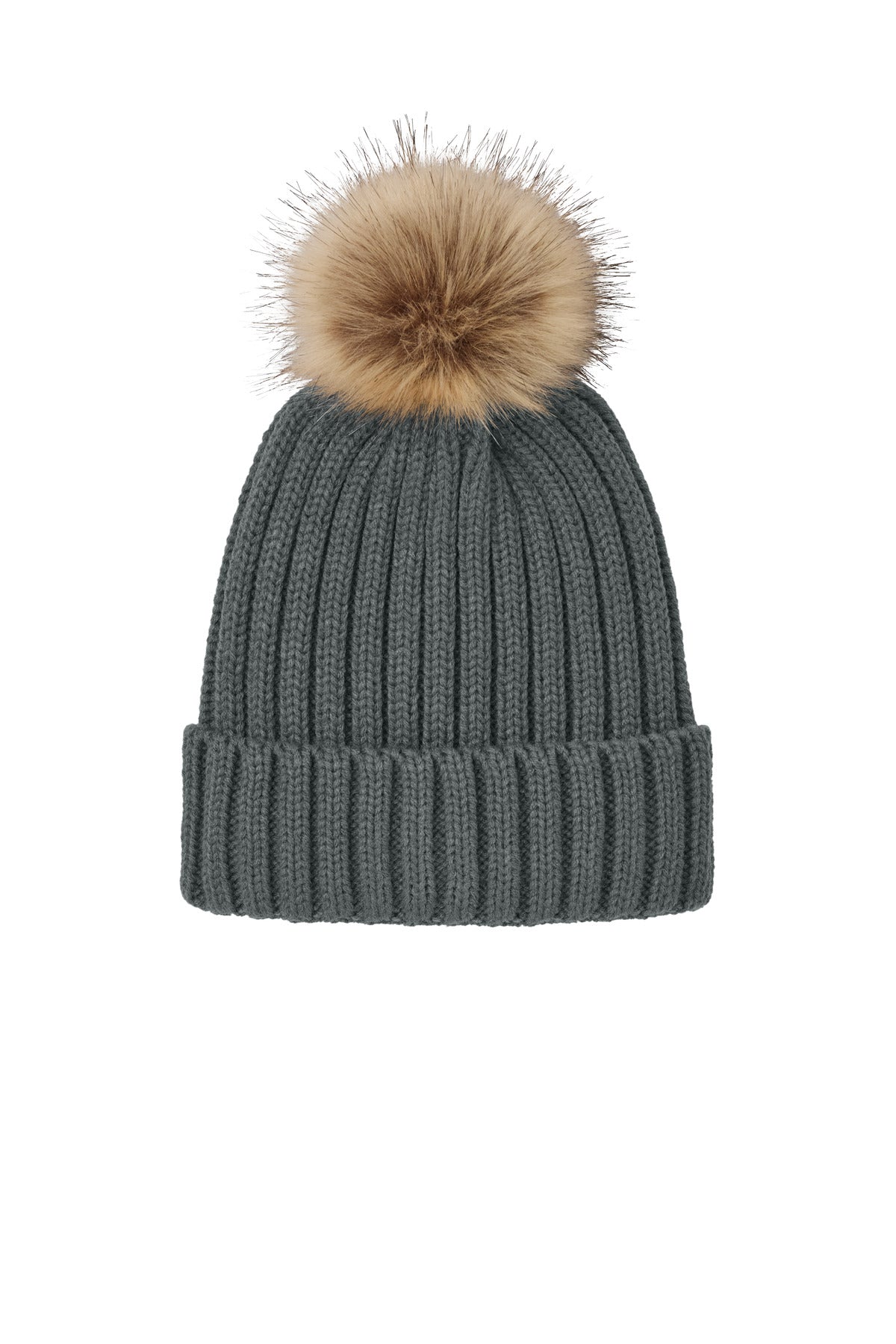 Port Authority   Faux Fur Pom Beanie C990