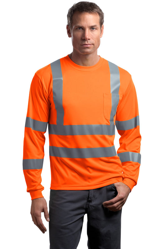 CornerStone   - ANSI 107 Class 3 Long Sleeve Snag-Resistant Reflective T-Shirt. CS409
