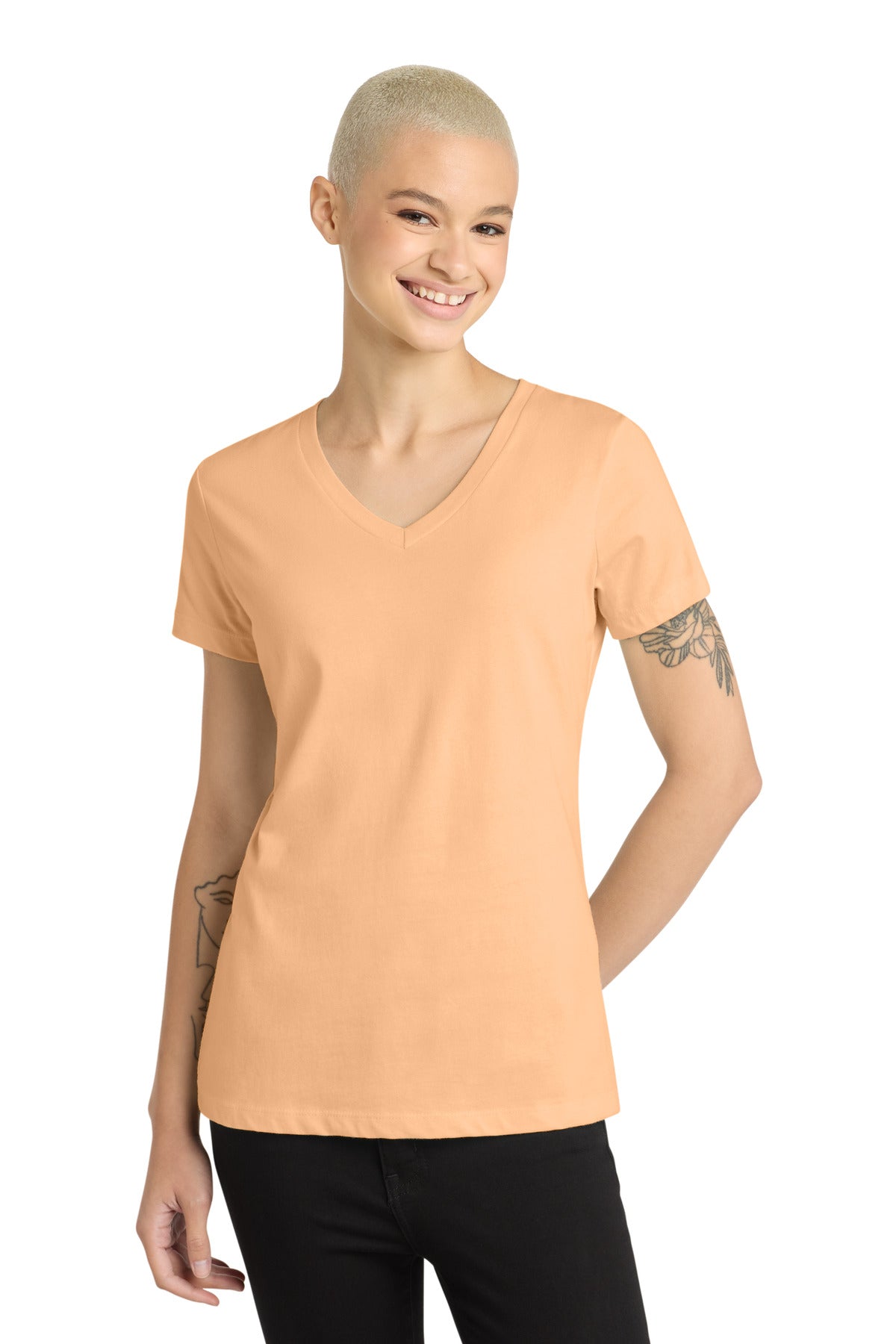 District   - Women's Perfect Weight   V-Neck Tee. DM1170L