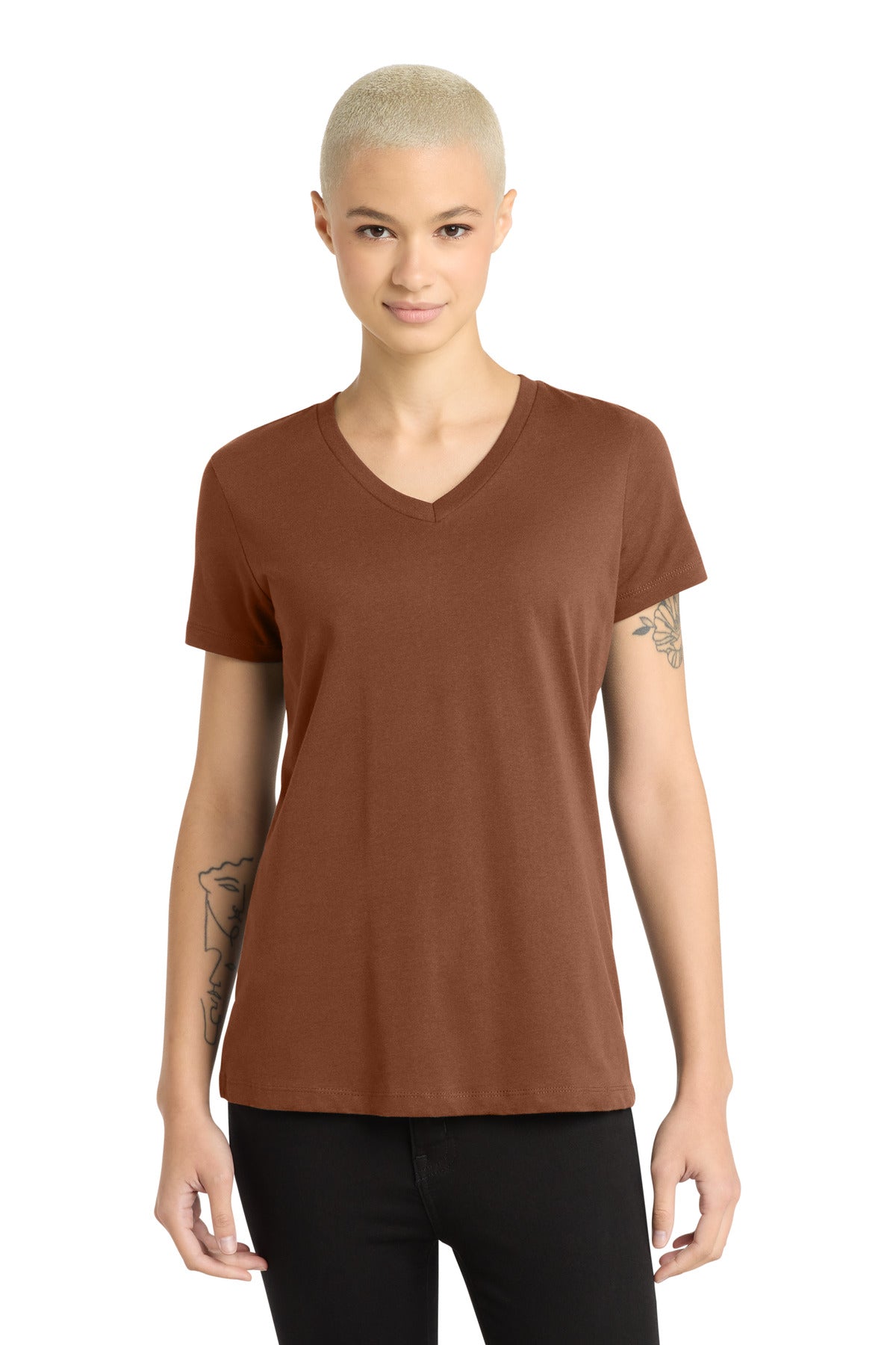 District   - Women's Perfect Weight   V-Neck Tee. DM1170L
