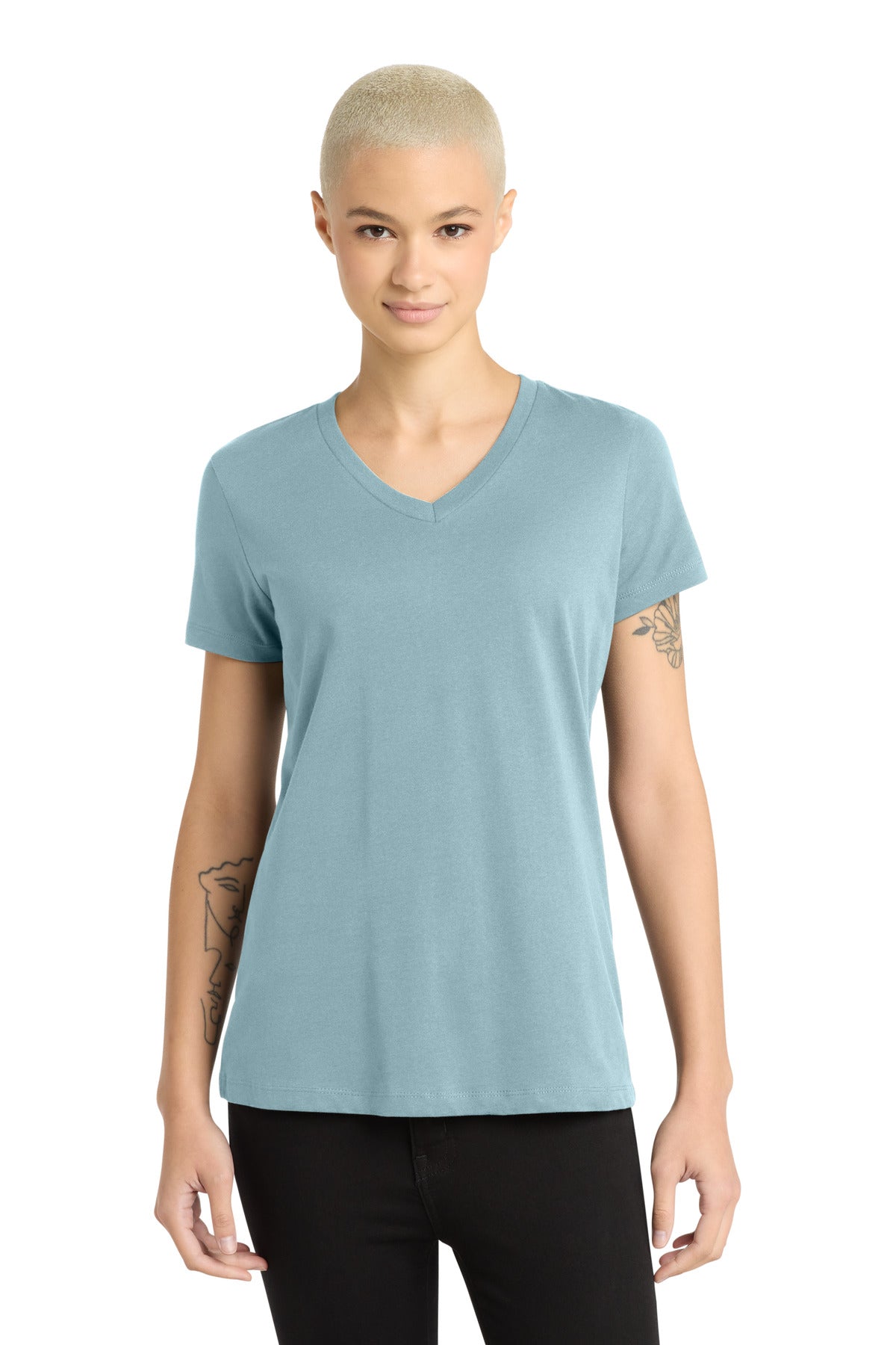 District   - Women's Perfect Weight   V-Neck Tee. DM1170L