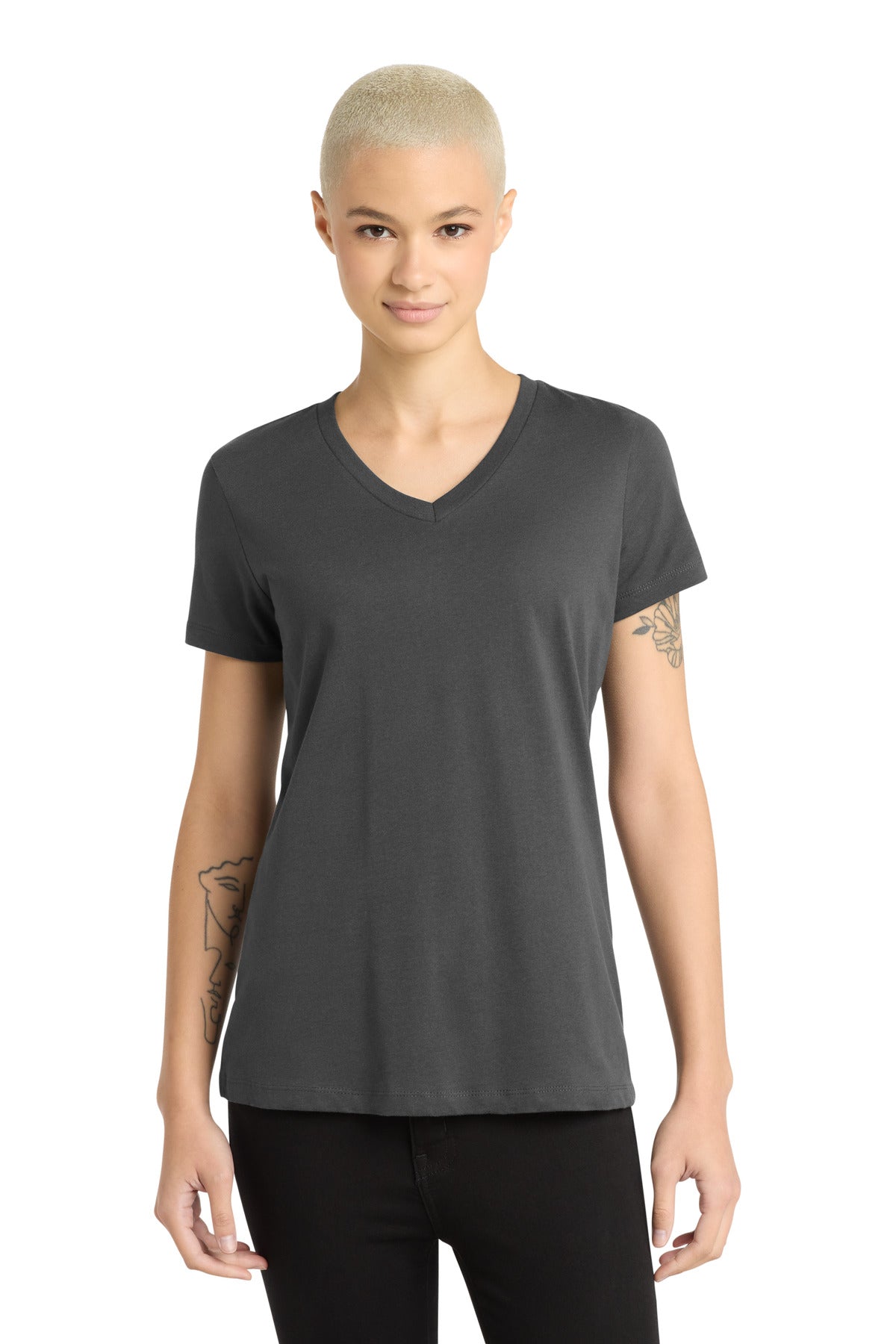 District   - Women's Perfect Weight   V-Neck Tee. DM1170L