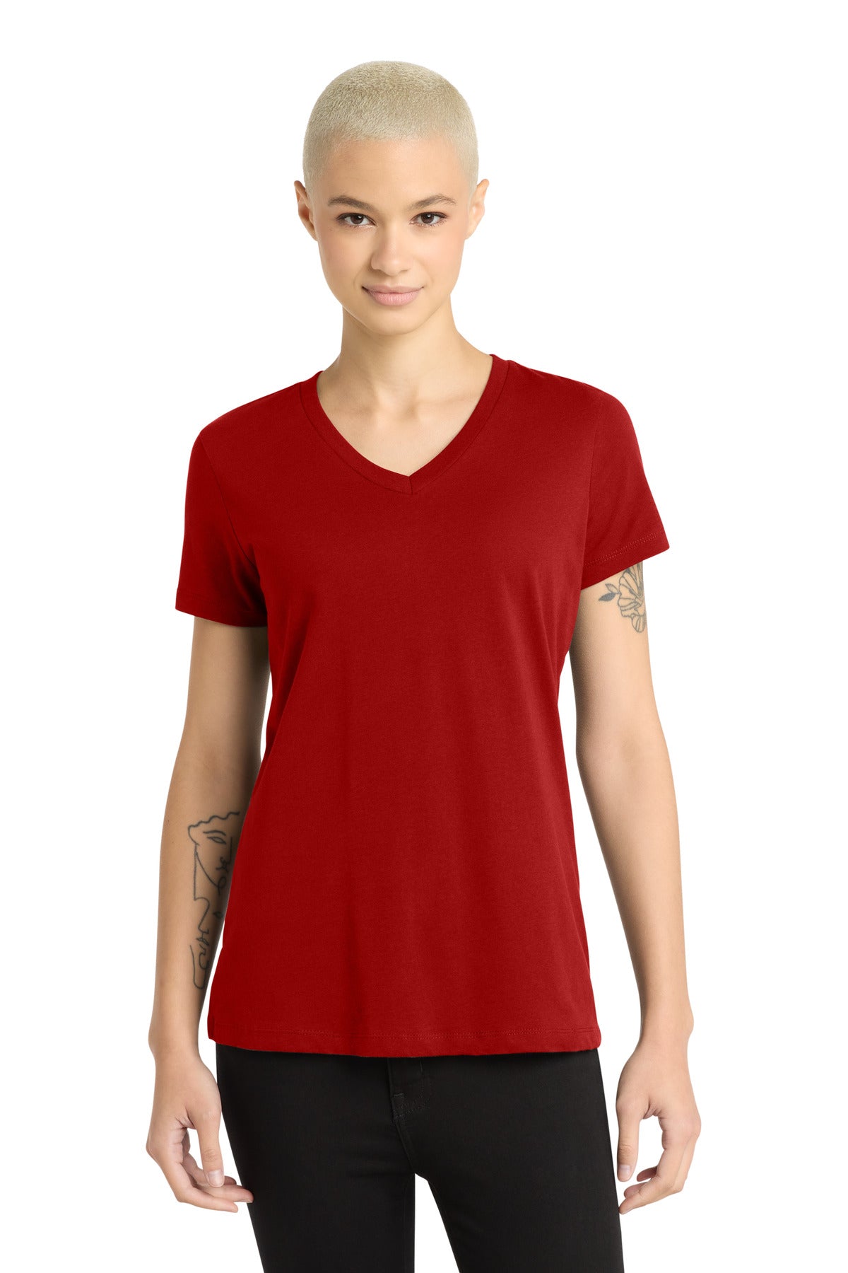District   - Women's Perfect Weight   V-Neck Tee. DM1170L