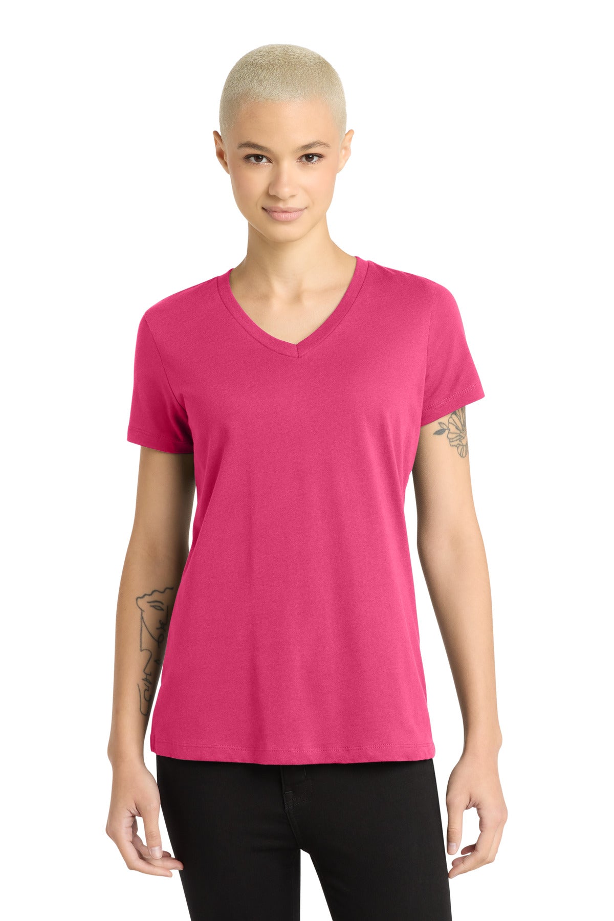District   - Women's Perfect Weight   V-Neck Tee. DM1170L