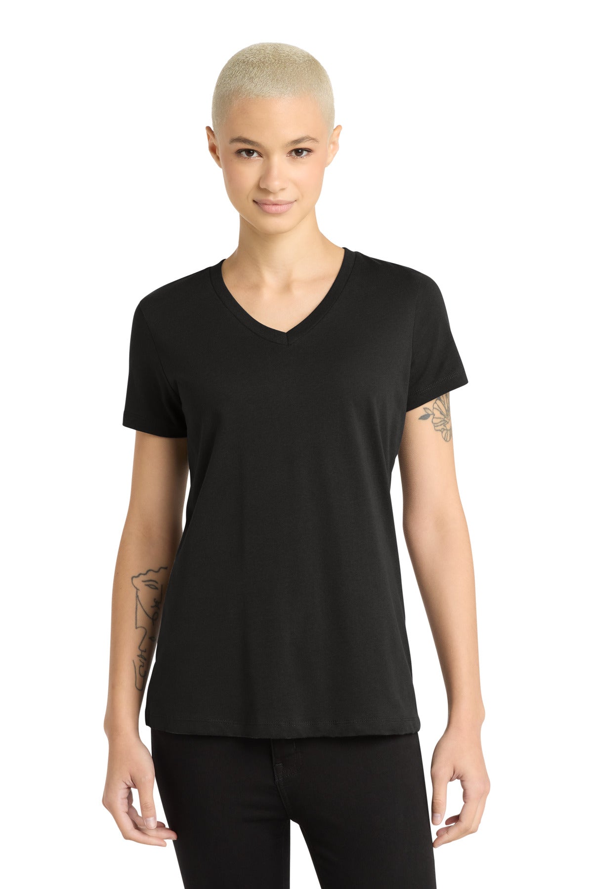 District   - Women's Perfect Weight   V-Neck Tee. DM1170L