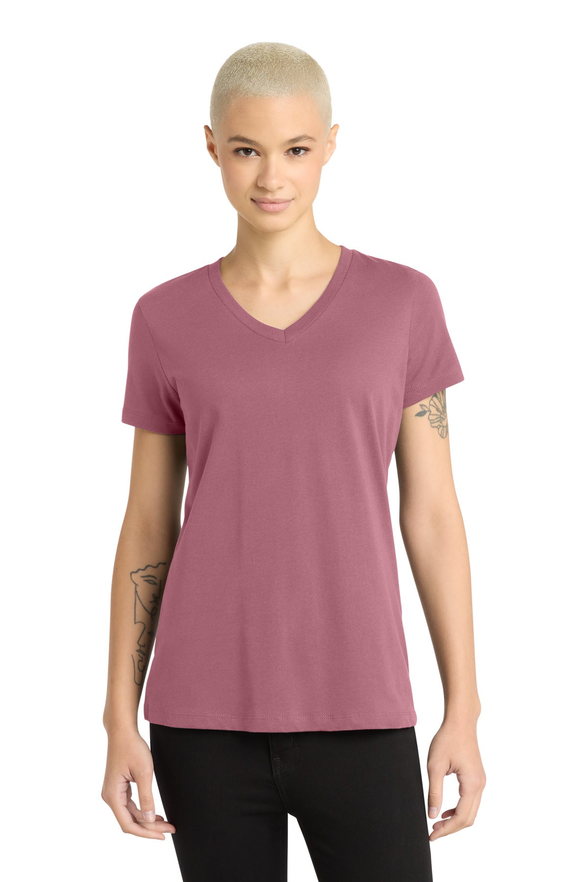 District   - Women's Perfect Weight   V-Neck Tee. DM1170L