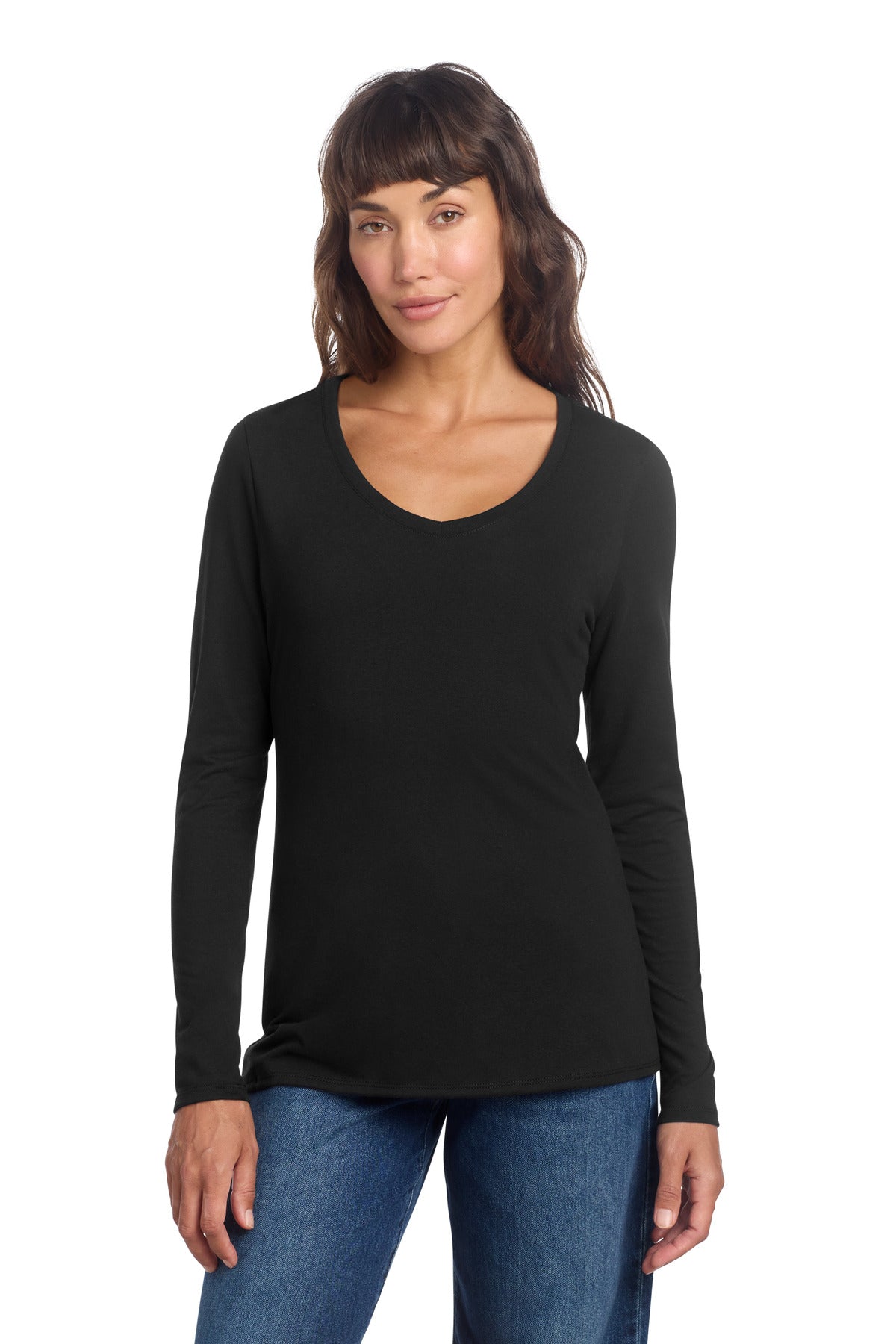 District   Women's Perfect Tri   Long Sleeve V-Neck Tee DT135