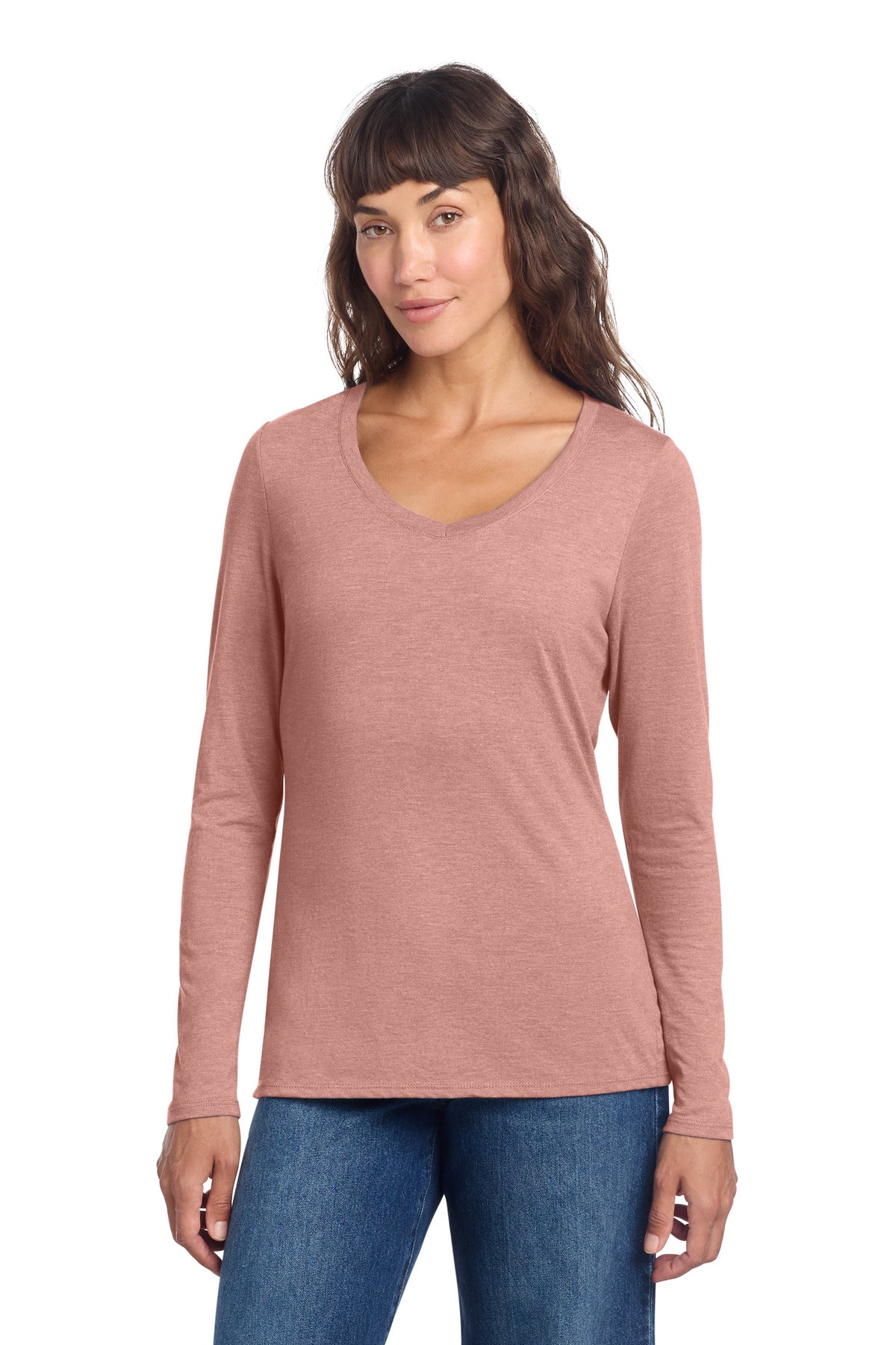 District   Women's Perfect Tri   Long Sleeve V-Neck Tee DT135
