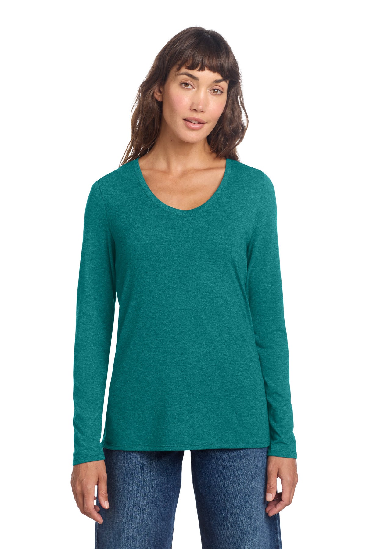 District   Women's Perfect Tri   Long Sleeve V-Neck Tee DT135