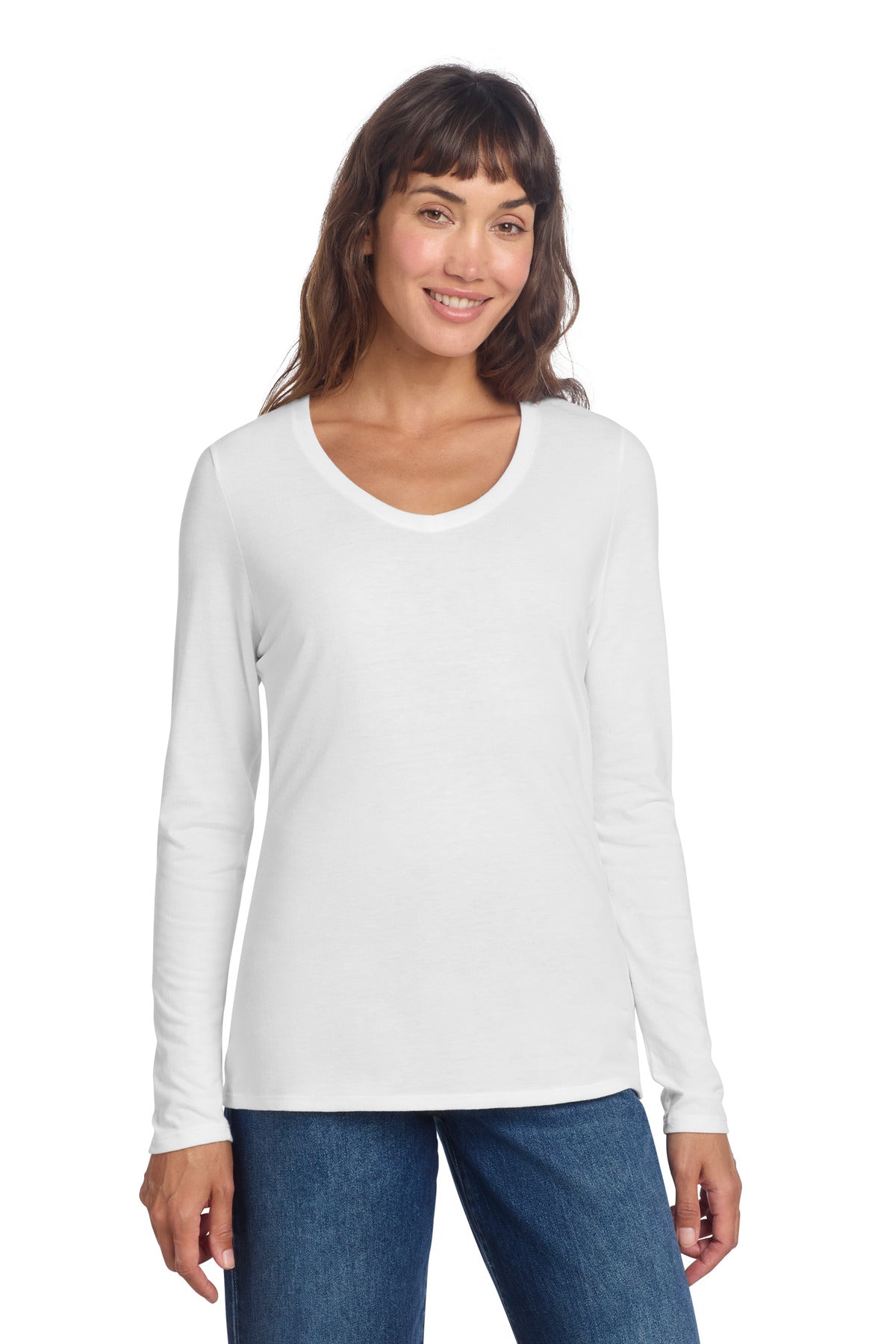 District   Women's Perfect Tri   Long Sleeve V-Neck Tee DT135