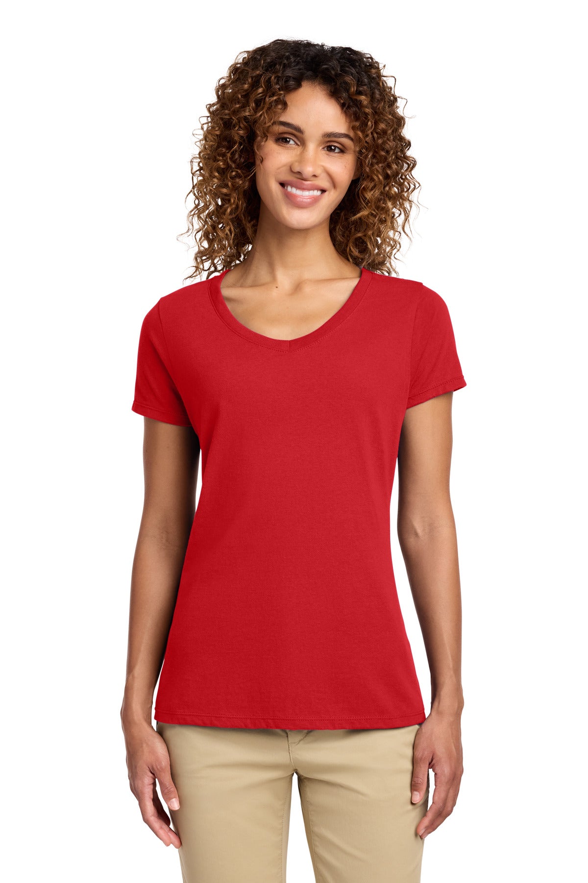 Port & Co   Women's Fan Favorite V-Neck Tee. LPC450V