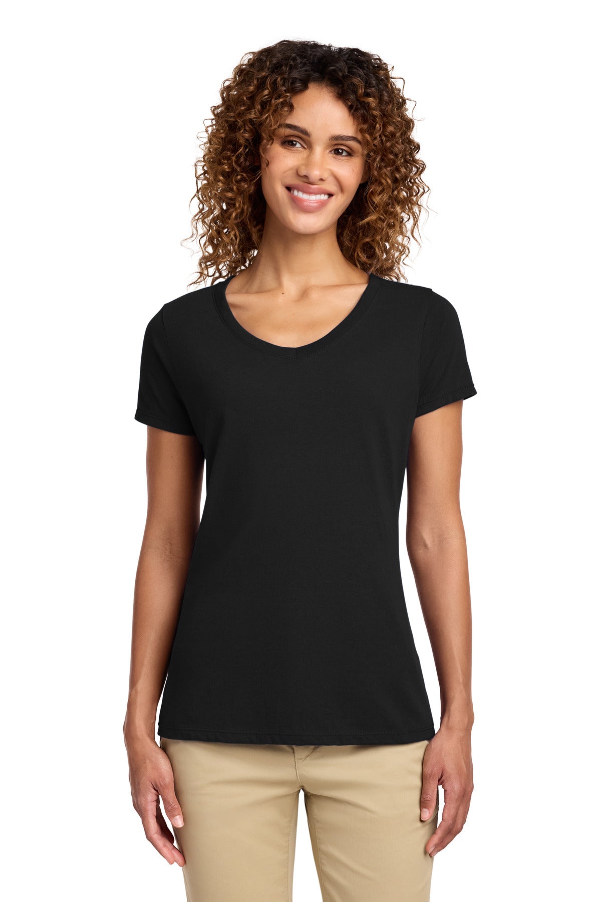 Port & Co   Women's Fan Favorite V-Neck Tee. LPC450V
