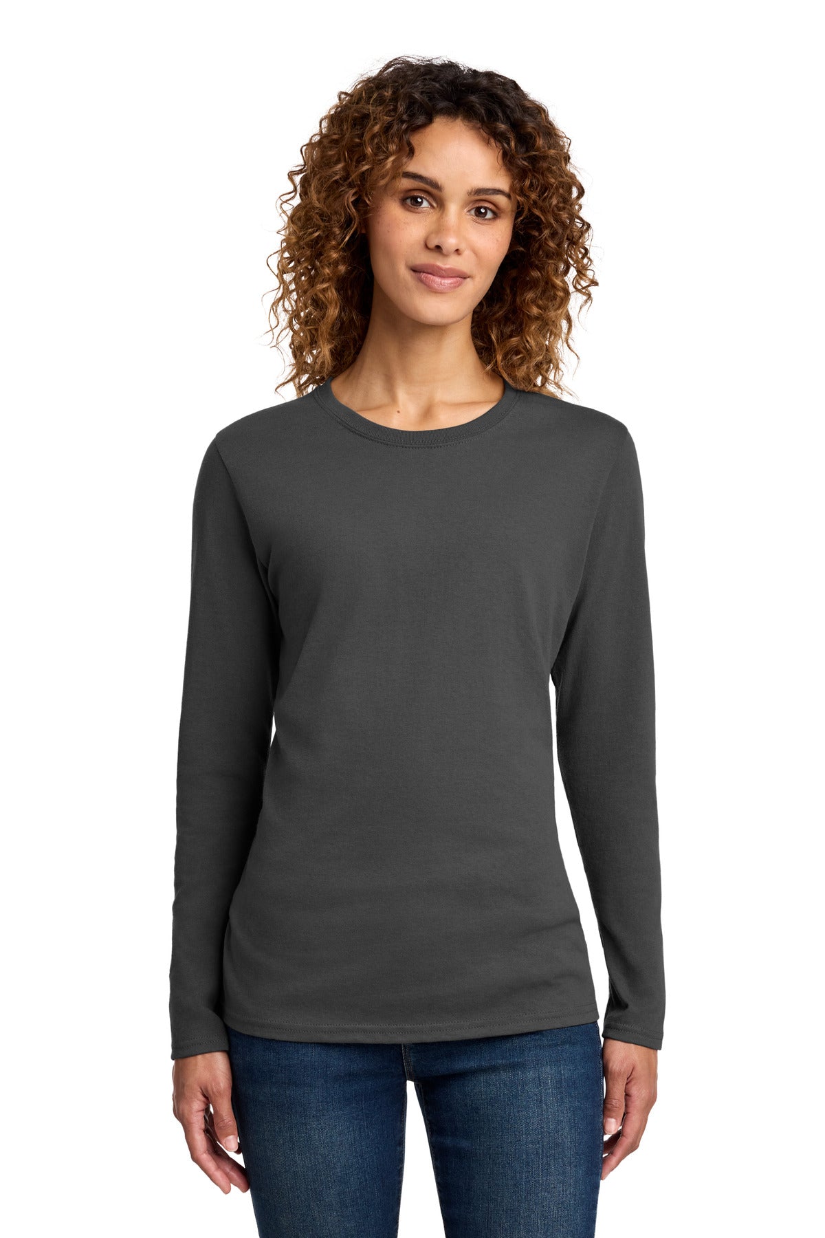 Port & Co   Women's Long Sleeve Core Cotton Tee. LPC54LS