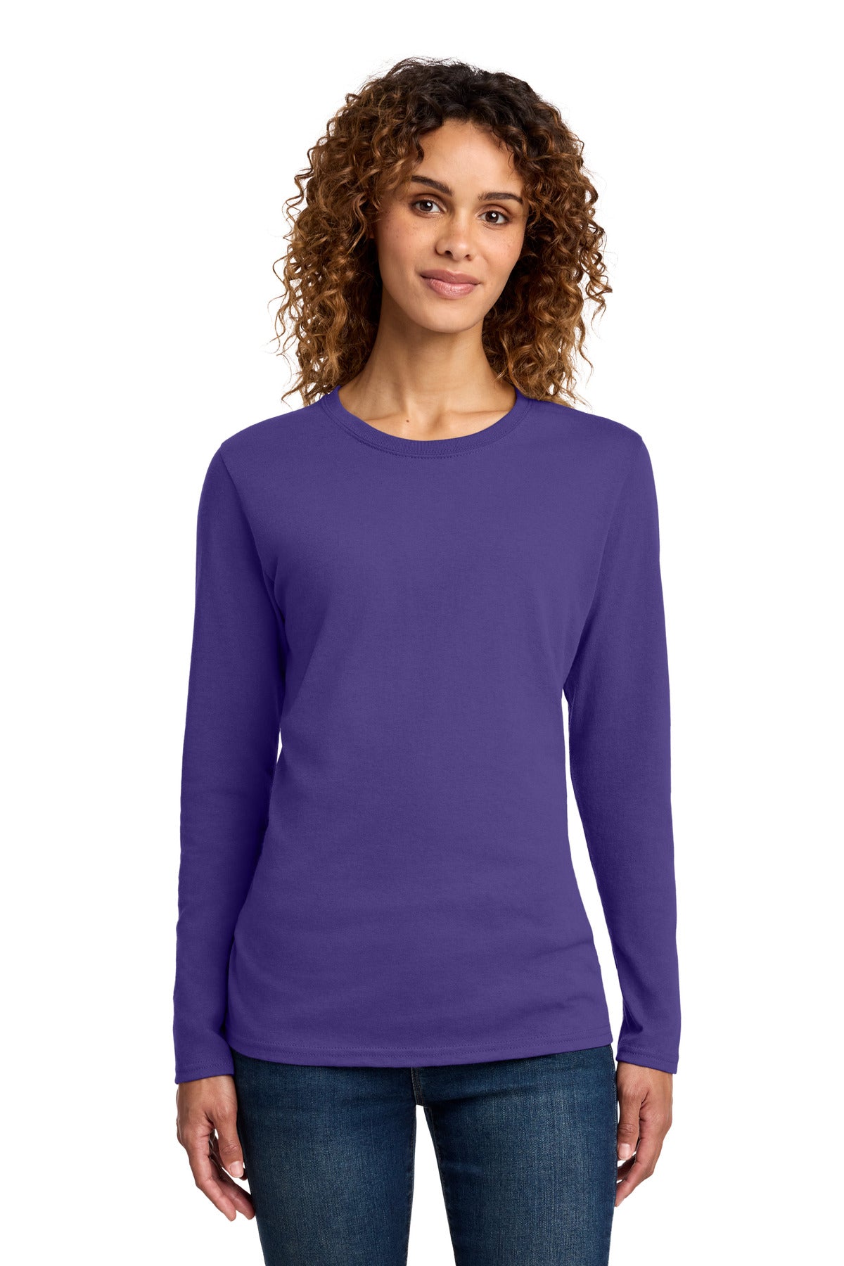 Port & Co   Women's Long Sleeve Core Cotton Tee. LPC54LS