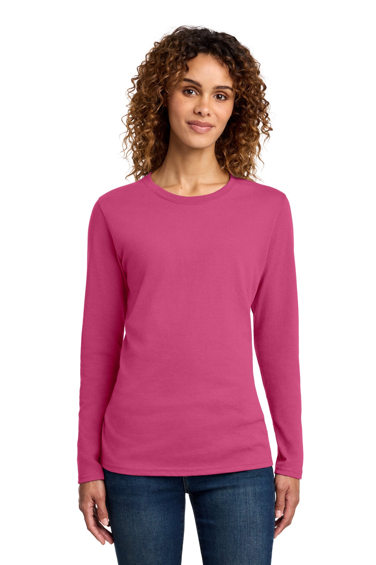 Port & Co   Women's Long Sleeve Core Cotton Tee. LPC54LS