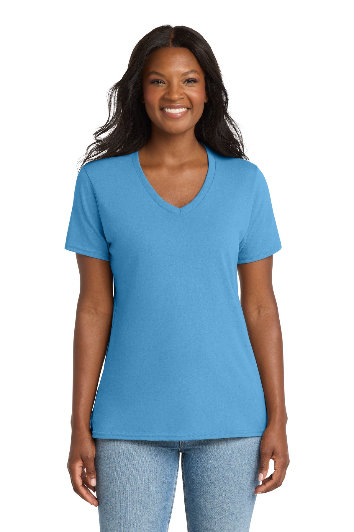 Port & Co   Women's Core Cotton V-Neck Tee. LPC54V