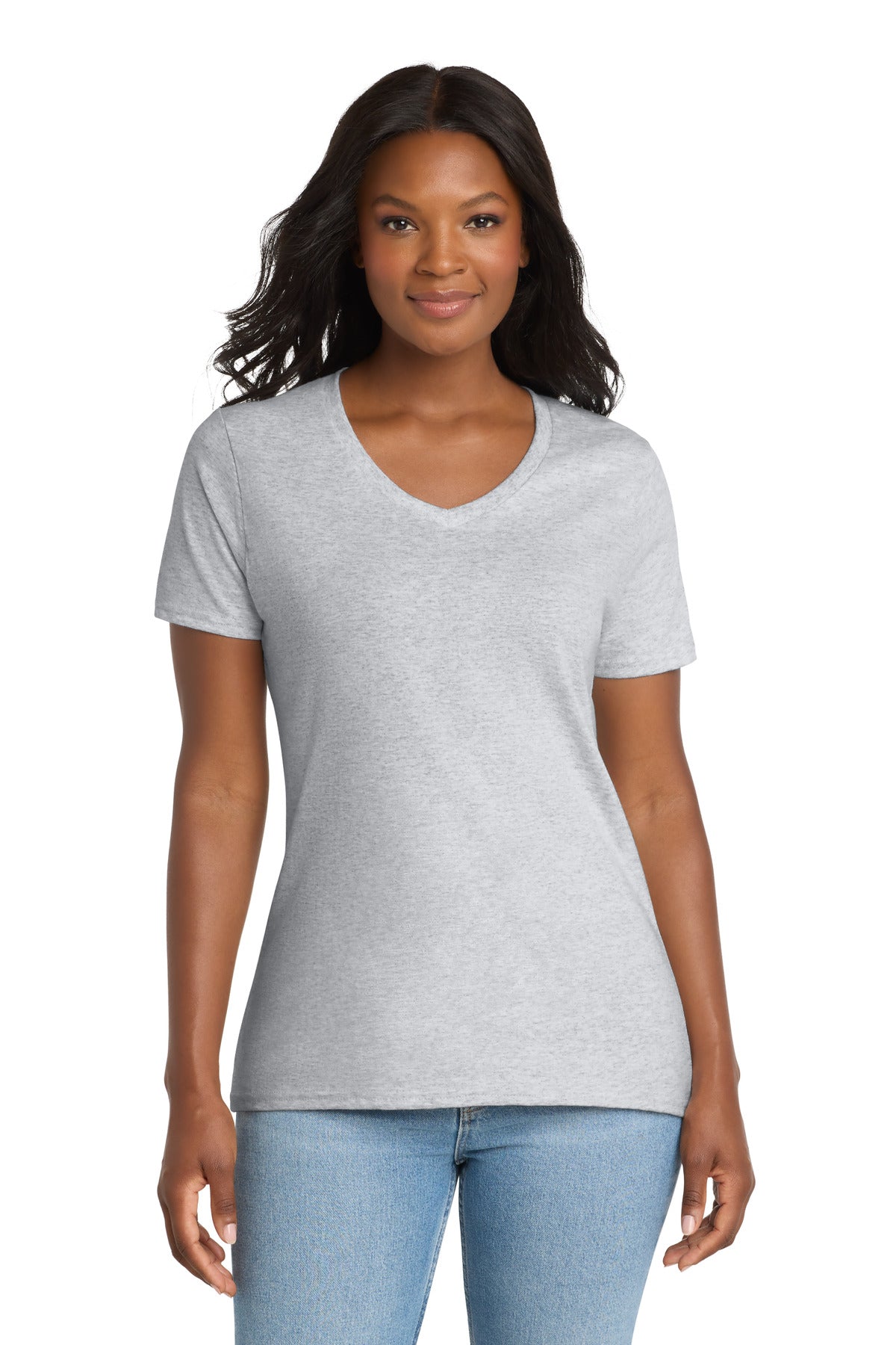 Port & Co   Women's Core Cotton V-Neck Tee. LPC54V