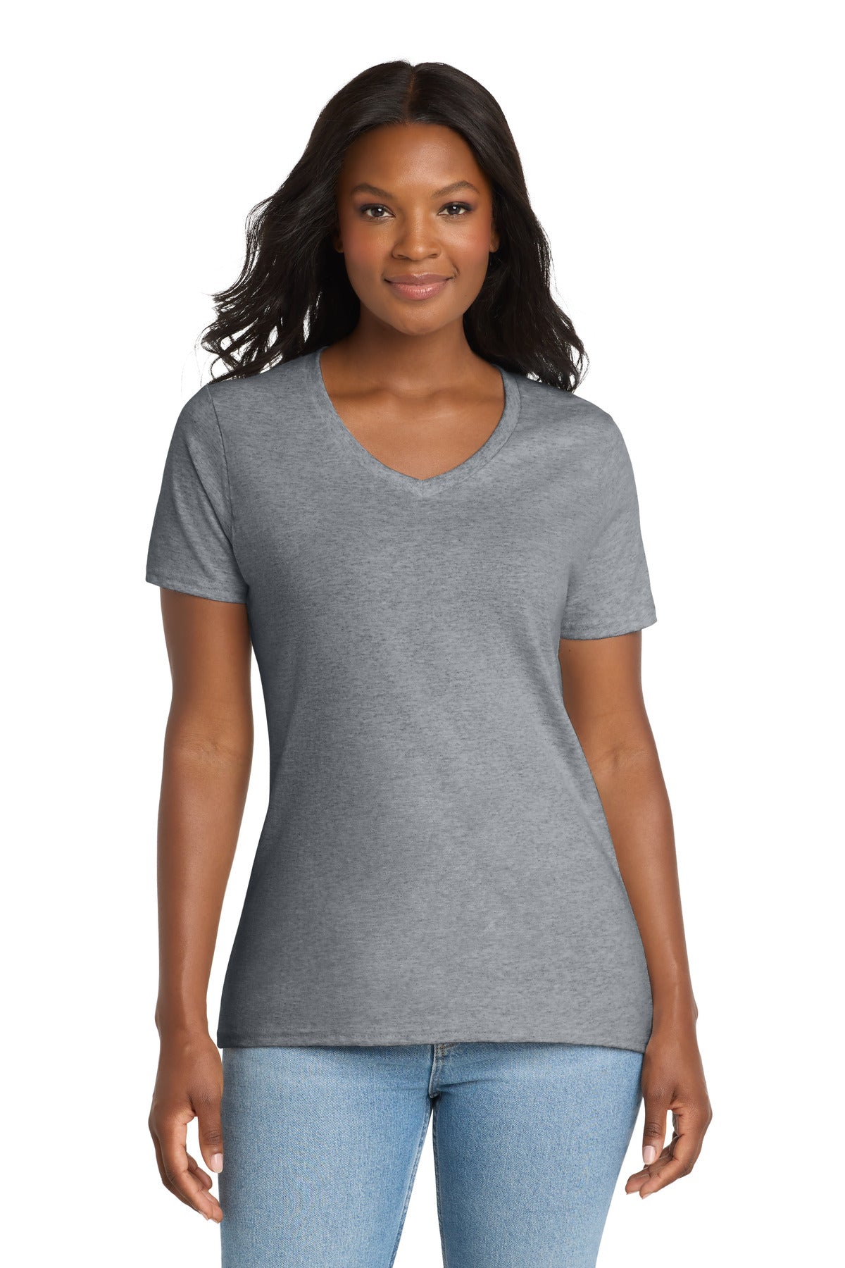 Port & Co   Women's Core Cotton V-Neck Tee. LPC54V