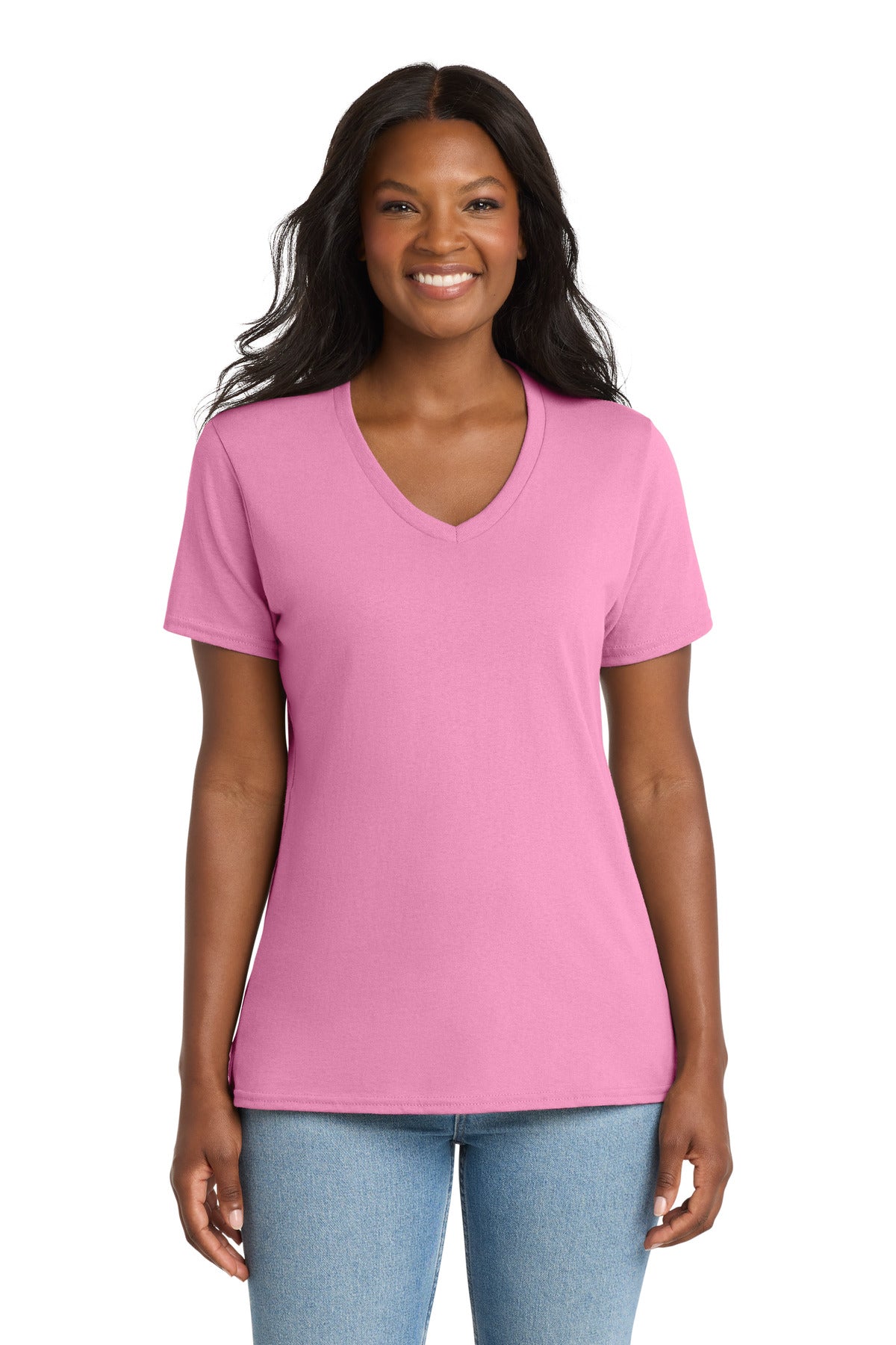 Port & Co   Women's Core Cotton V-Neck Tee. LPC54V