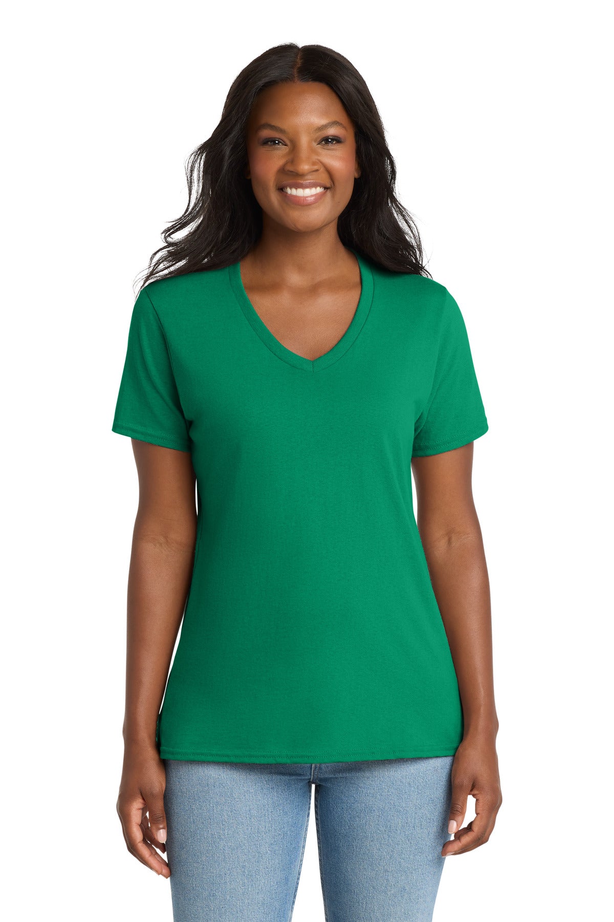 Port & Co   Women's Core Cotton V-Neck Tee. LPC54V