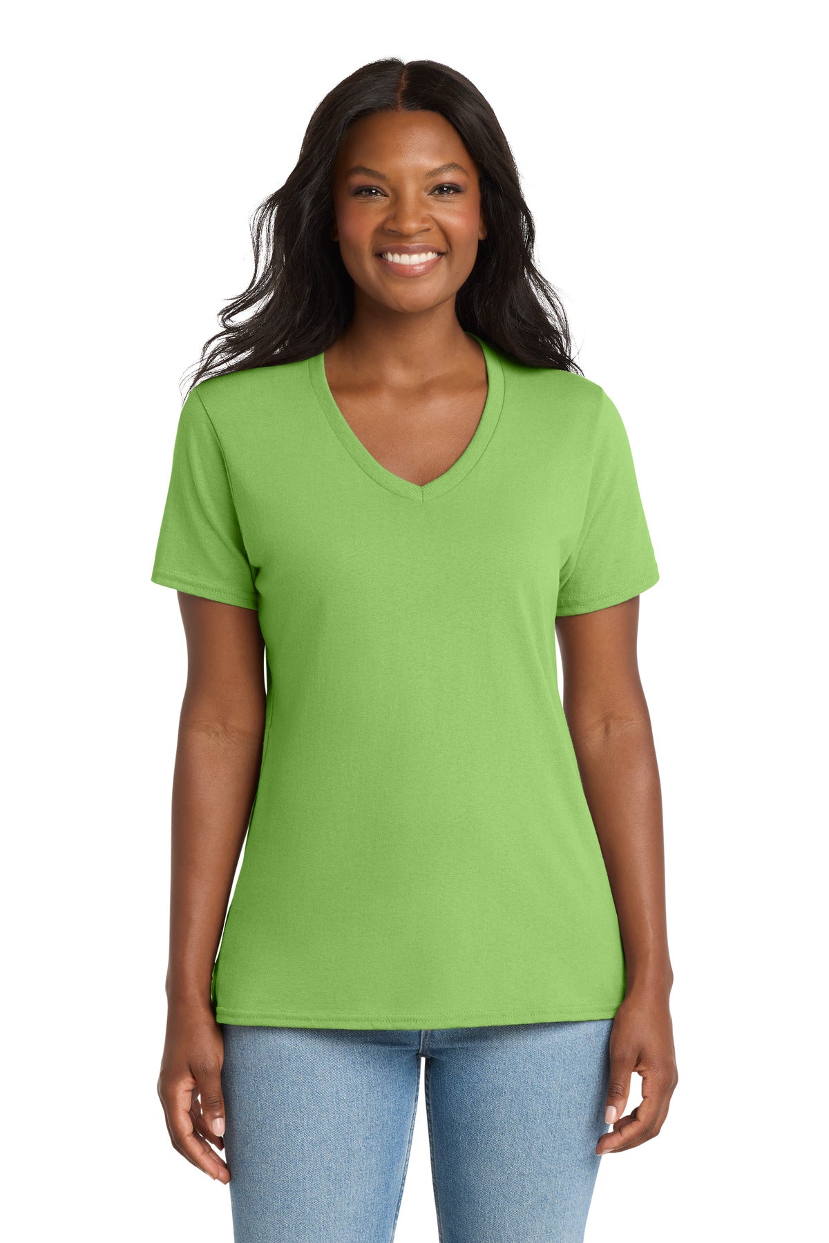 Port & Co   Women's Core Cotton V-Neck Tee. LPC54V