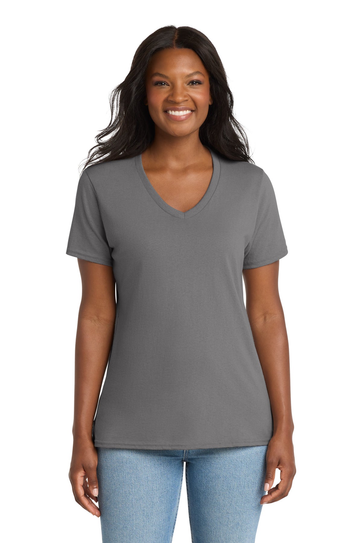 Port & Co   Women's Core Cotton V-Neck Tee. LPC54V