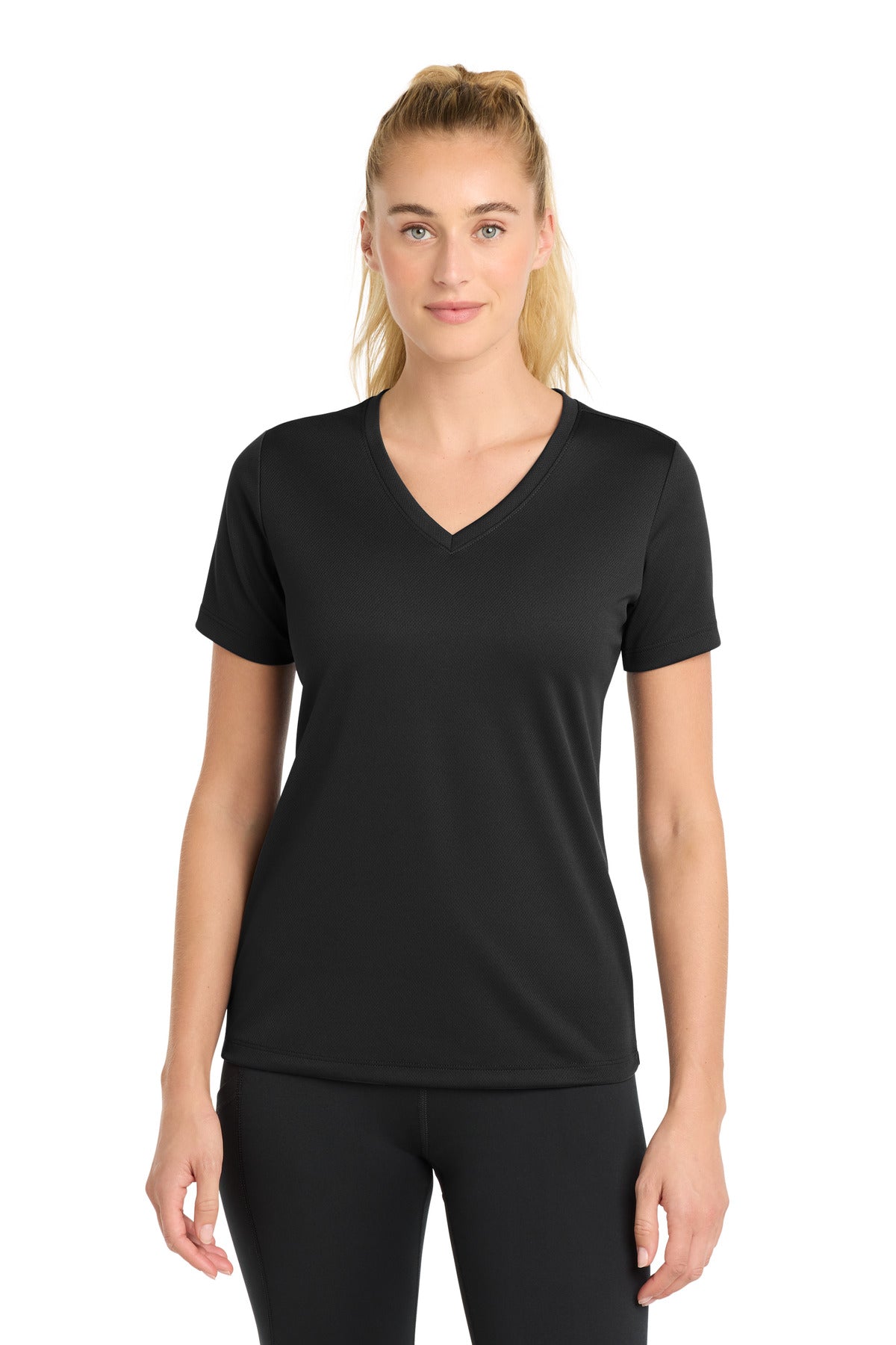 Sport-Tek   Women's PosiCharge   RacerMesh   V-Neck Tee. LST340
