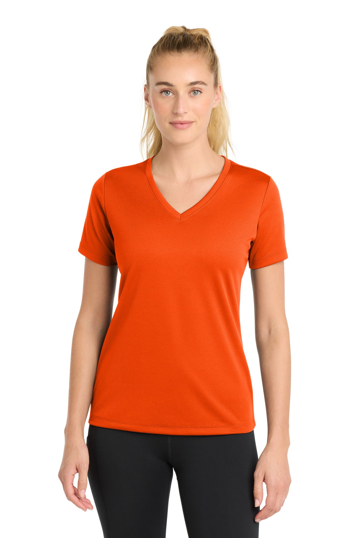 Sport-Tek   Women's PosiCharge   RacerMesh   V-Neck Tee. LST340