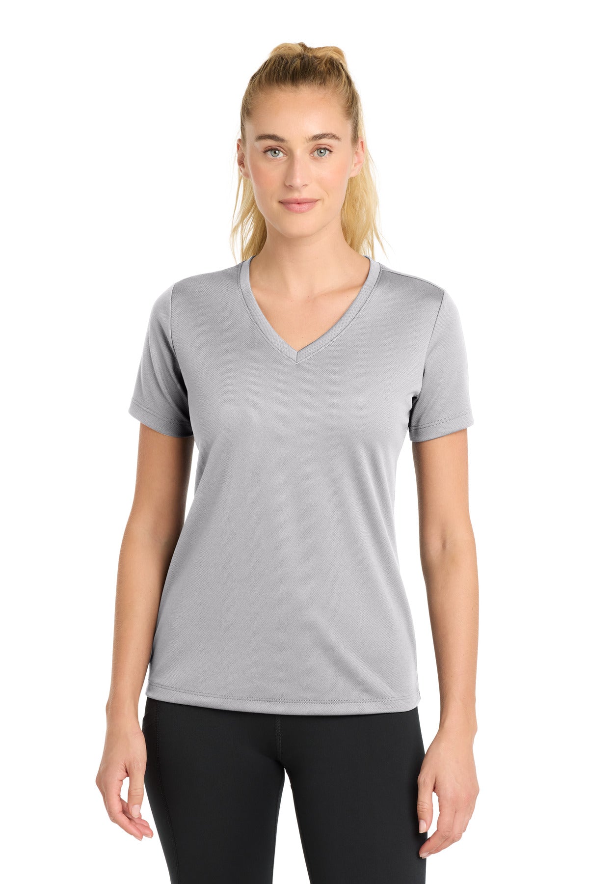 Sport-Tek   Women's PosiCharge   RacerMesh   V-Neck Tee. LST340