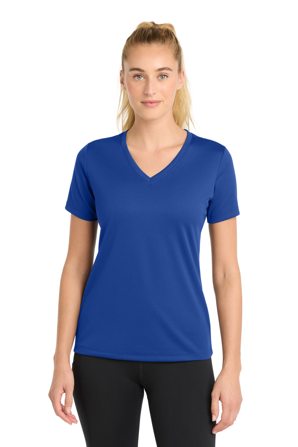 Sport-Tek   Women's PosiCharge   RacerMesh   V-Neck Tee. LST340
