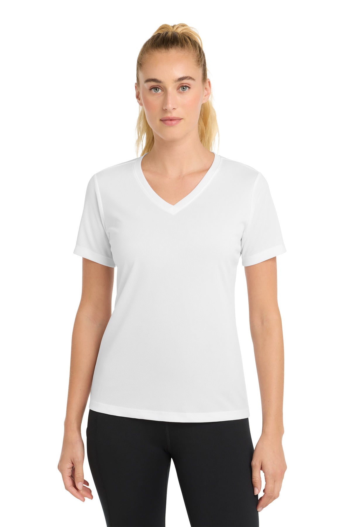 Sport-Tek   Women's PosiCharge   RacerMesh   V-Neck Tee. LST340