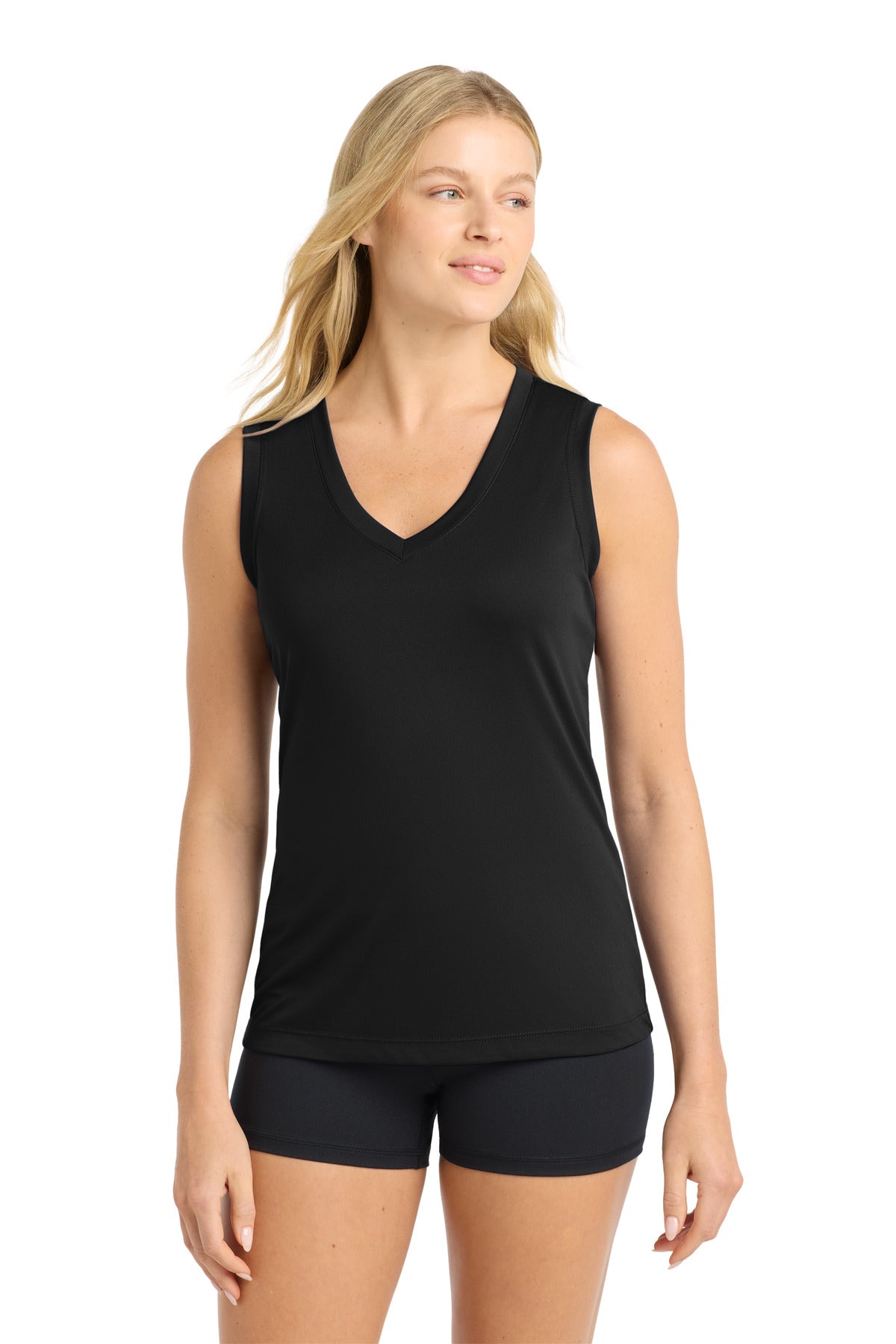 Sport-Tek   Women's Sleeveless PosiCharge   Competitor V-Neck Tee. LST352