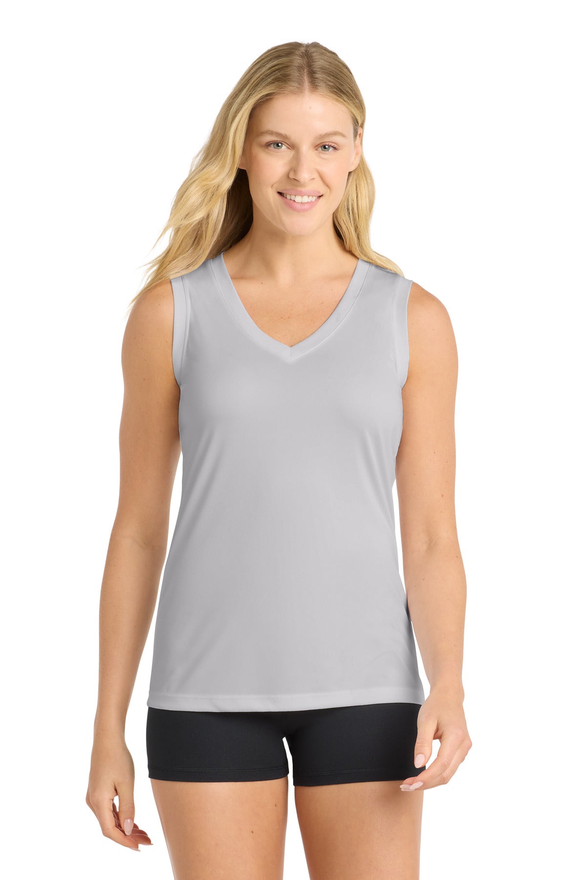 Sport-Tek   Women's Sleeveless PosiCharge   Competitor V-Neck Tee. LST352