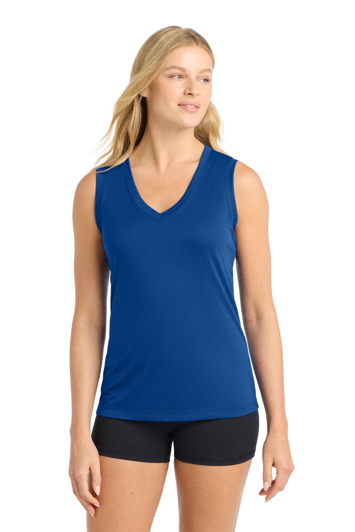 Sport-Tek   Women's Sleeveless PosiCharge   Competitor V-Neck Tee. LST352