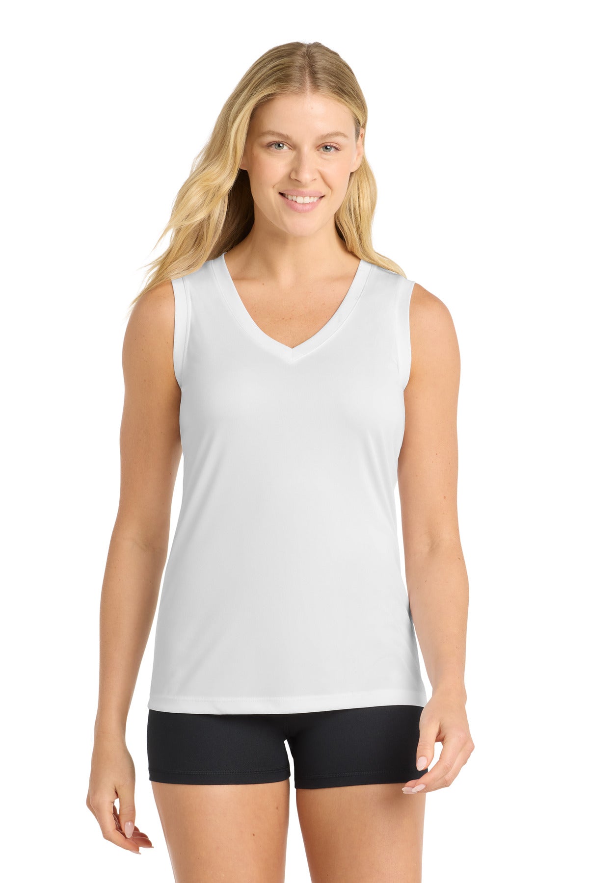 Sport-Tek   Women's Sleeveless PosiCharge   Competitor V-Neck Tee. LST352