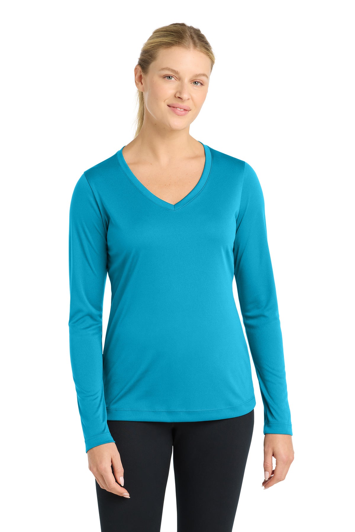 Sport-Tek   Women's Long Sleeve PosiCharge   Competitor V-Neck Tee. LST353LS