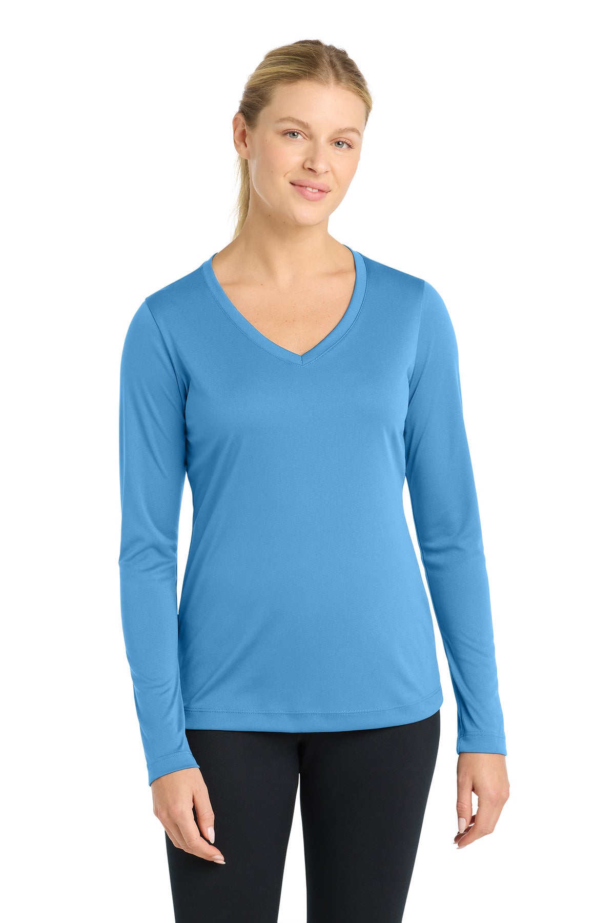 Sport-Tek   Women's Long Sleeve PosiCharge   Competitor V-Neck Tee. LST353LS