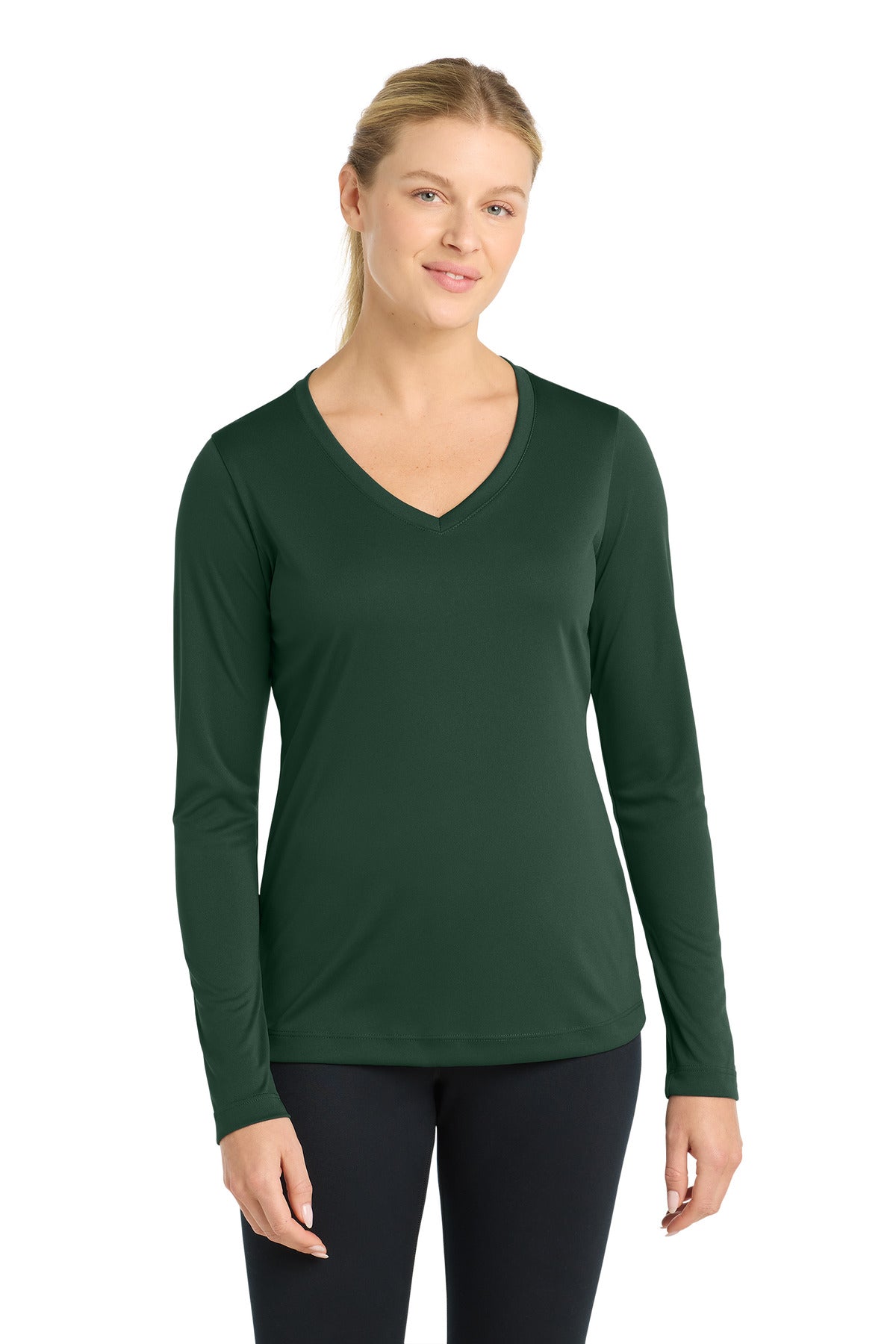 Sport-Tek   Women's Long Sleeve PosiCharge   Competitor V-Neck Tee. LST353LS
