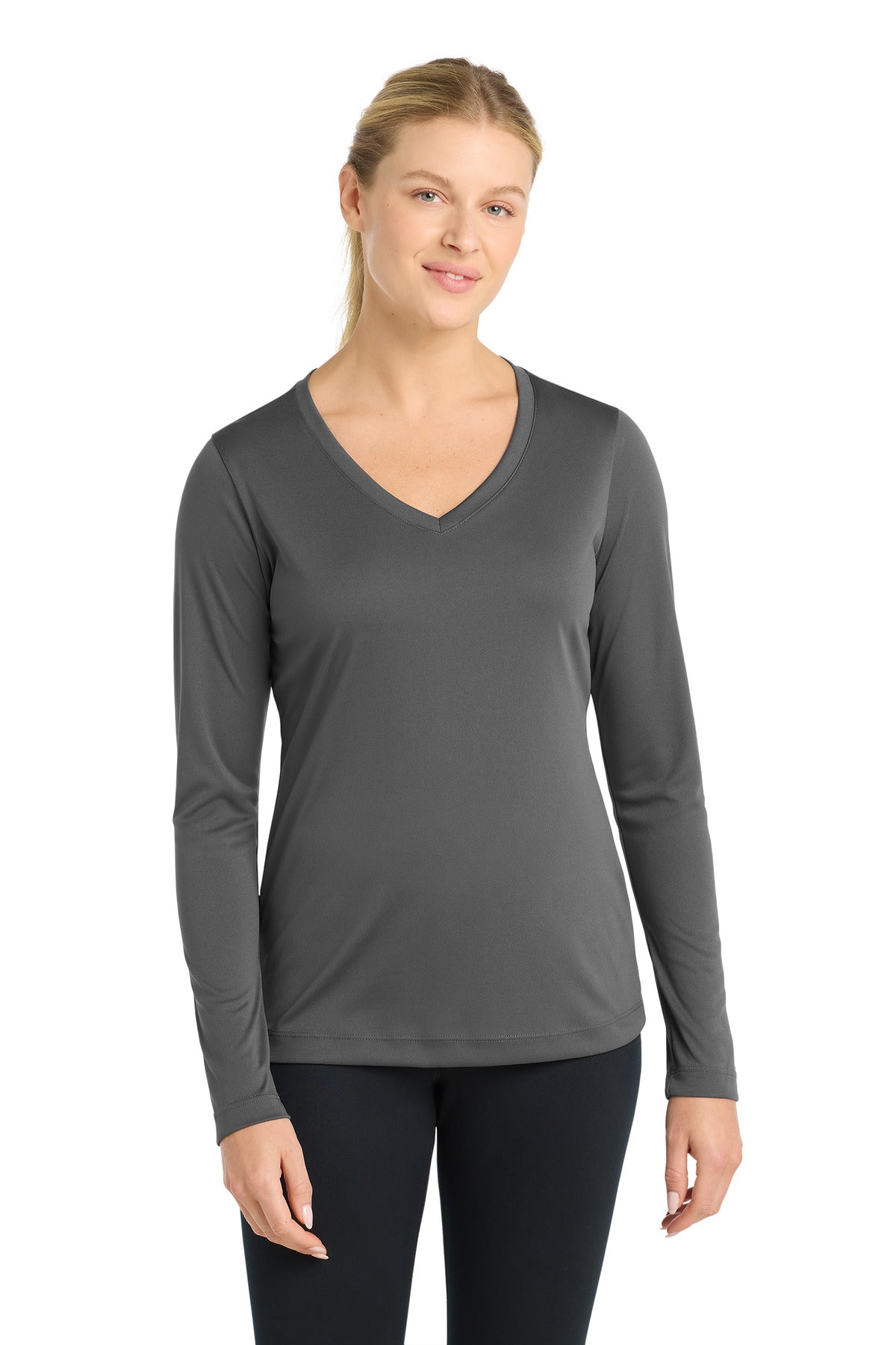 Sport-Tek   Women's Long Sleeve PosiCharge   Competitor V-Neck Tee. LST353LS